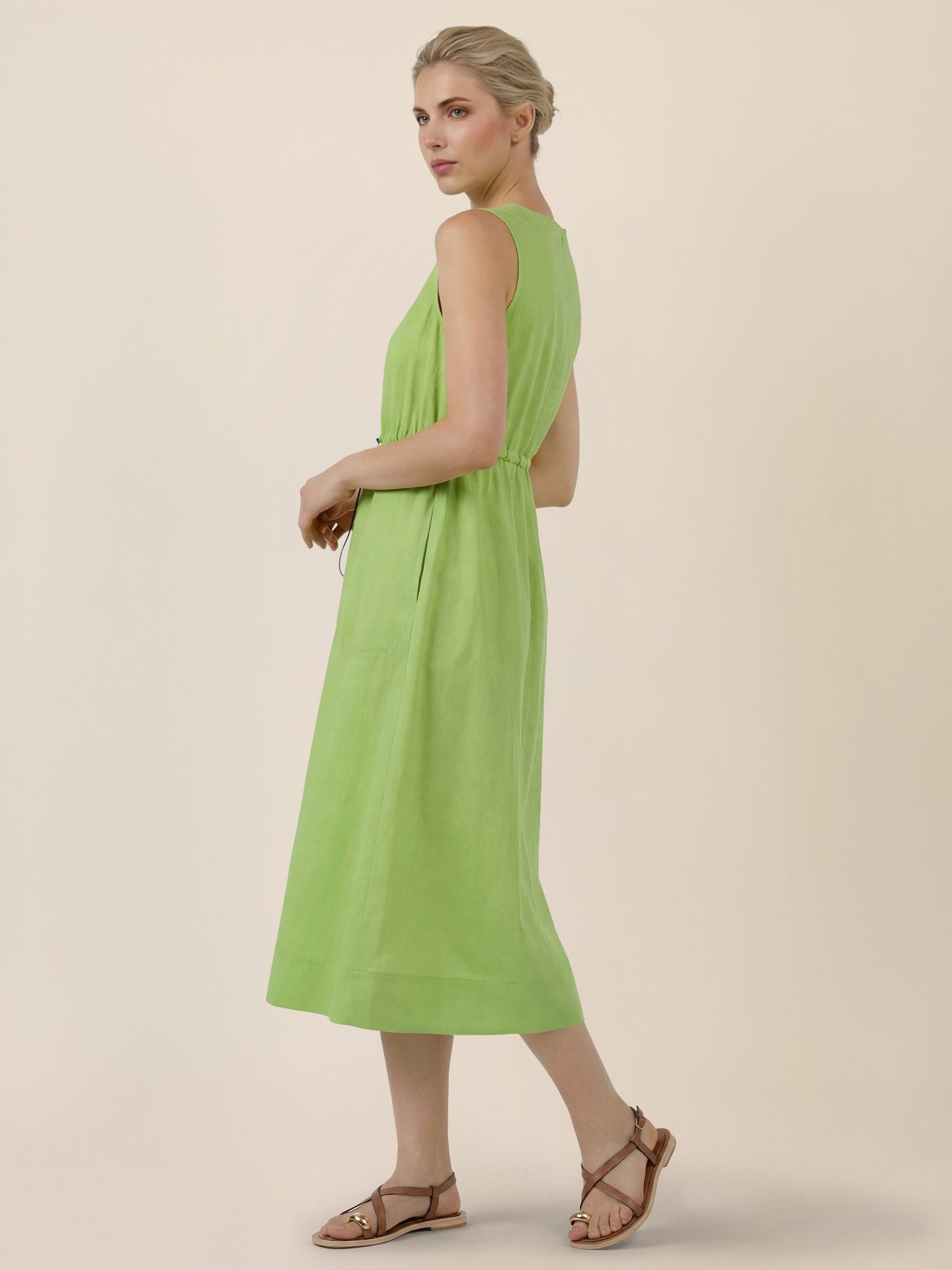 Apart Midikleid mit Kordelzug-Taille