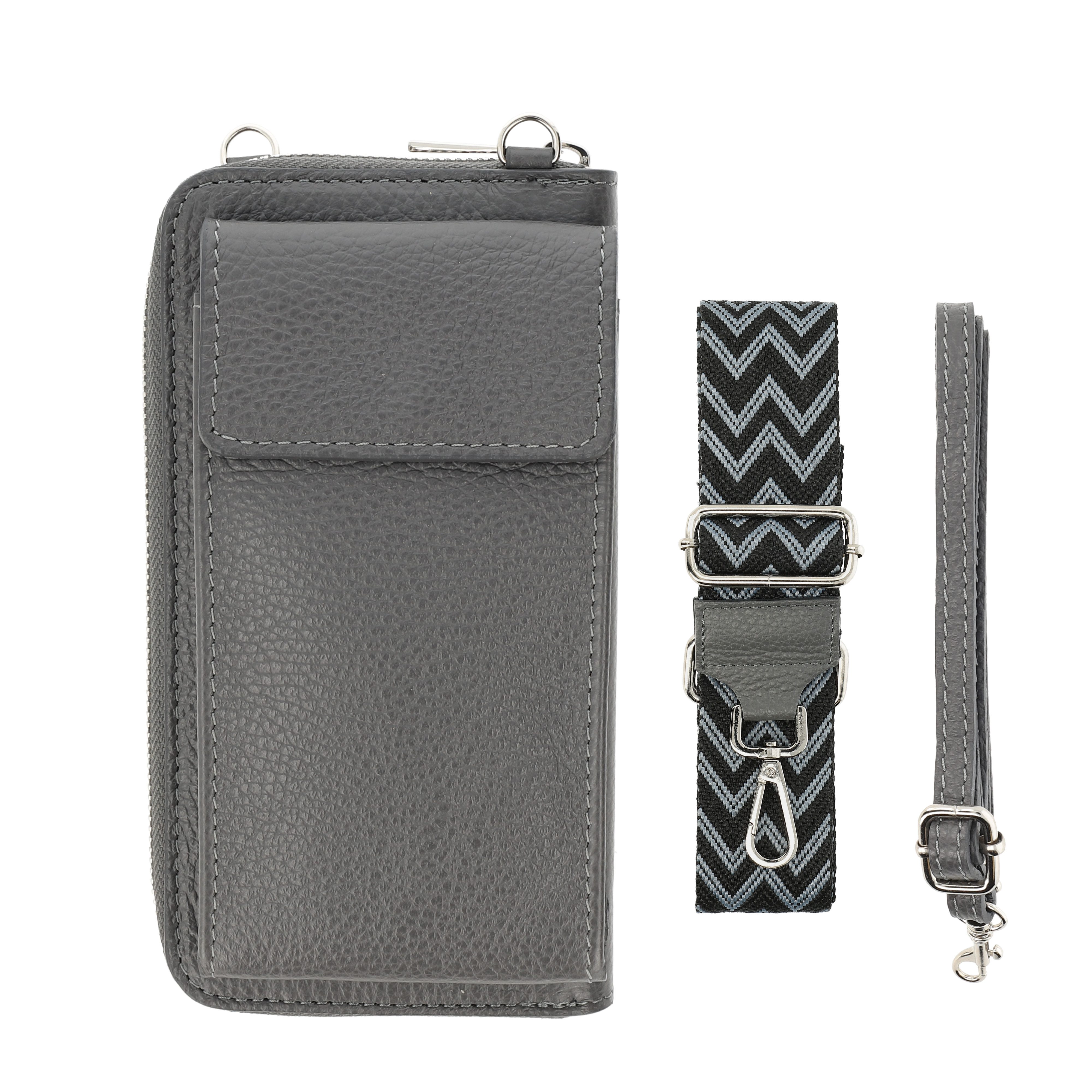 Handytasche mit Geldbörse zum Umhängen, Handytasche Leder, Umhängetasche Damen
