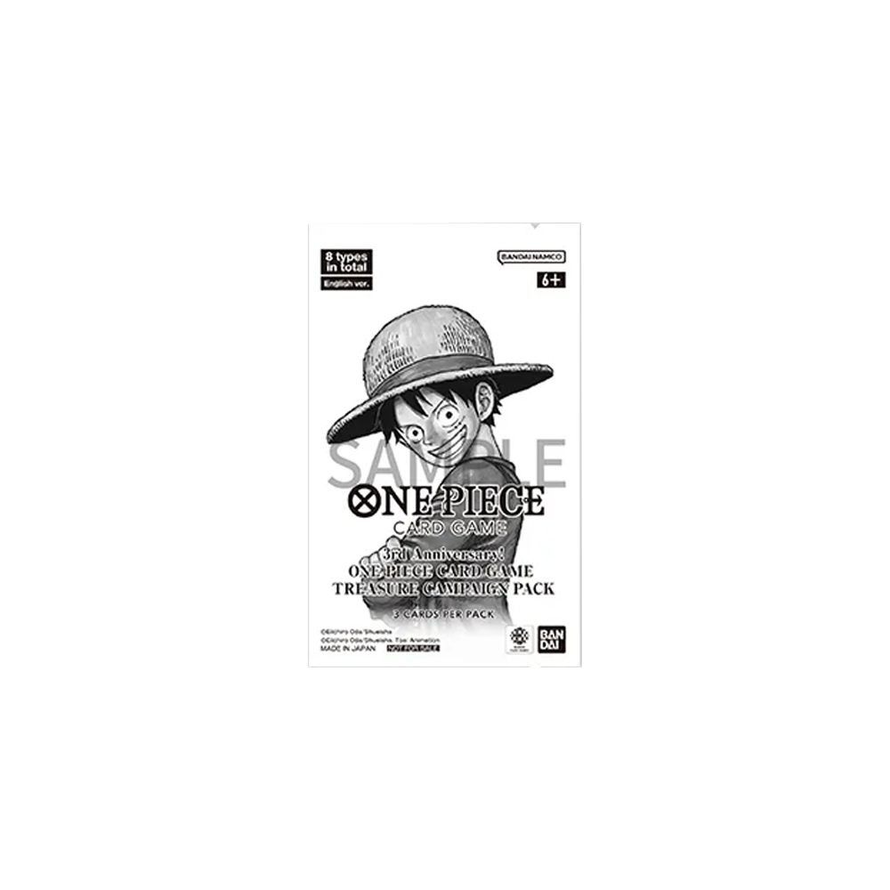 Bandai Sammelkarte One Piece 3th Anniversary Treasure Campaign Promo Pack Englisch