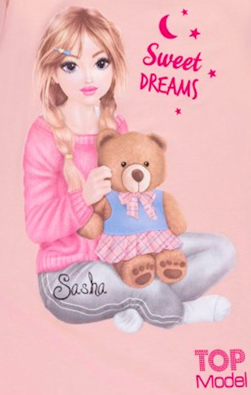 TOPModel Nachthemd TOPModel Sasha Nachthemd Teddy Langarm silver pink (1-tlg) – Bild 2 von 2