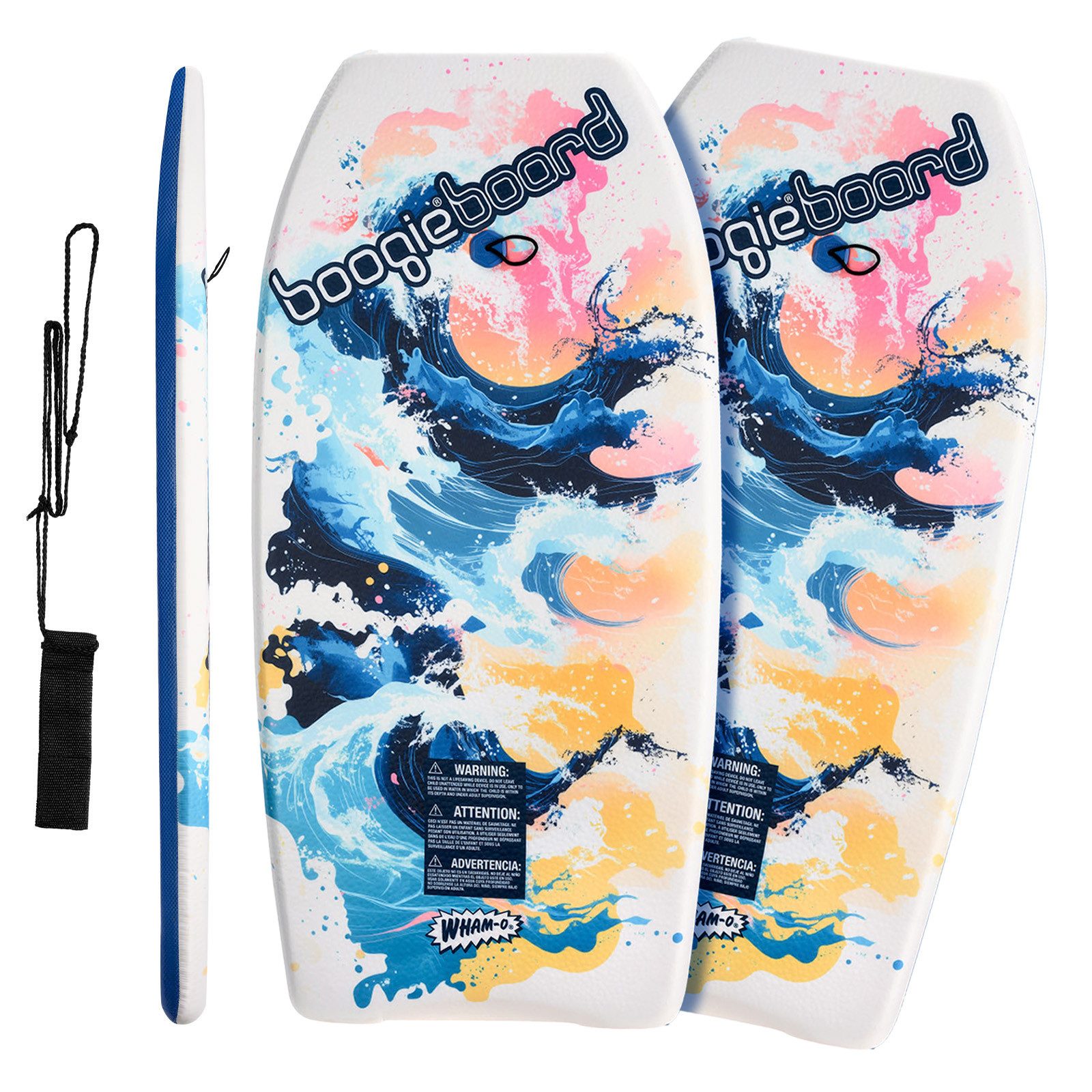 WHAM-O Bodyboard 93.98cm Boogie Board, Bodyboard, Mit Fangriemen, rutschfest, leicht, für Kinder, Grafikdesign