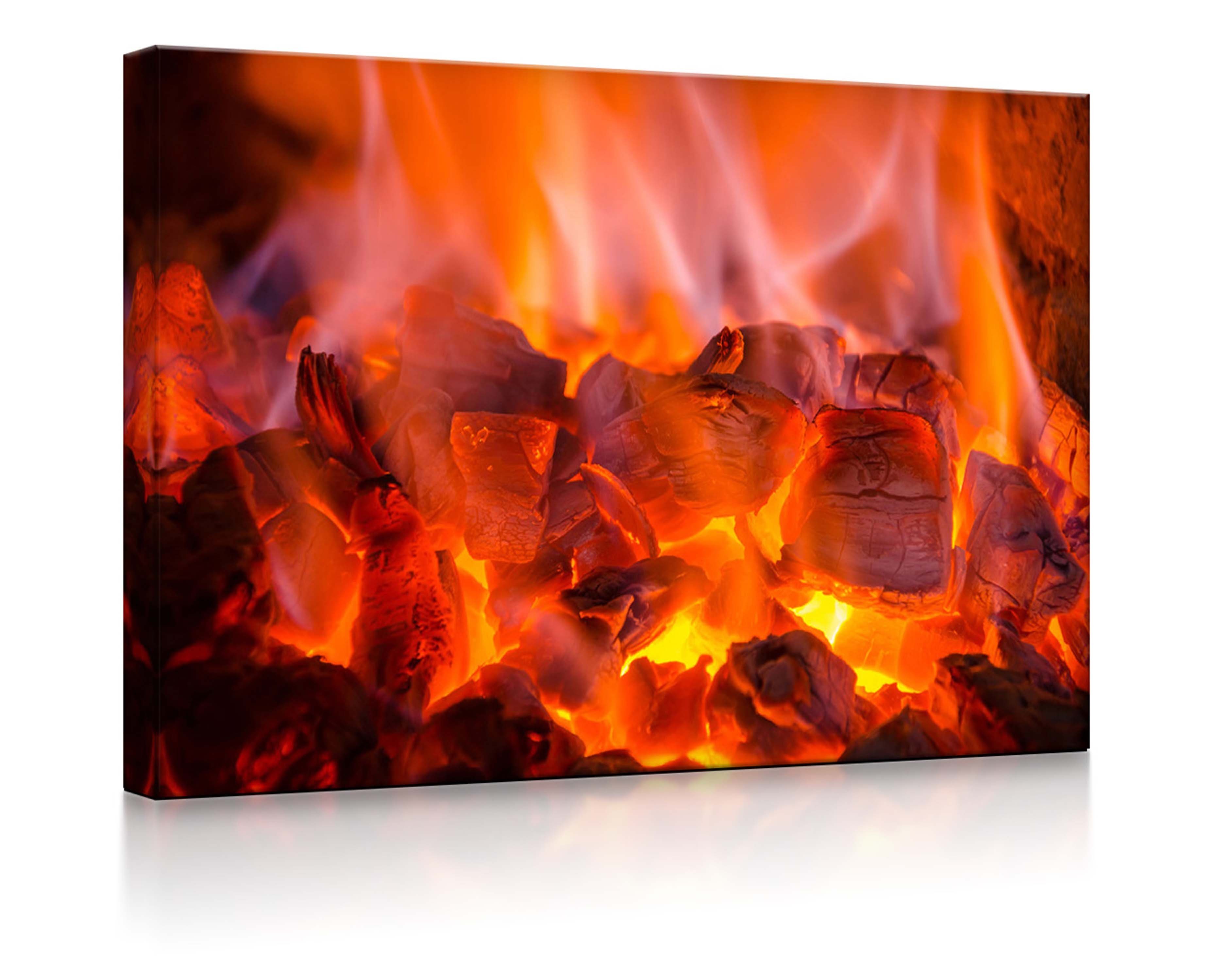 lightbox-multicolor LED-Bild Feuer und Glut front lighted / 60x40cm, Leucht günstig online kaufen