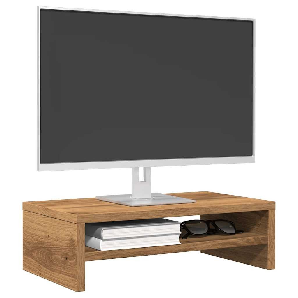 vidaXL Monitor-Halterung NA Monitorständer Artisan-Eiche 42x24x13 cm Spanplatte, (1-tlg)
