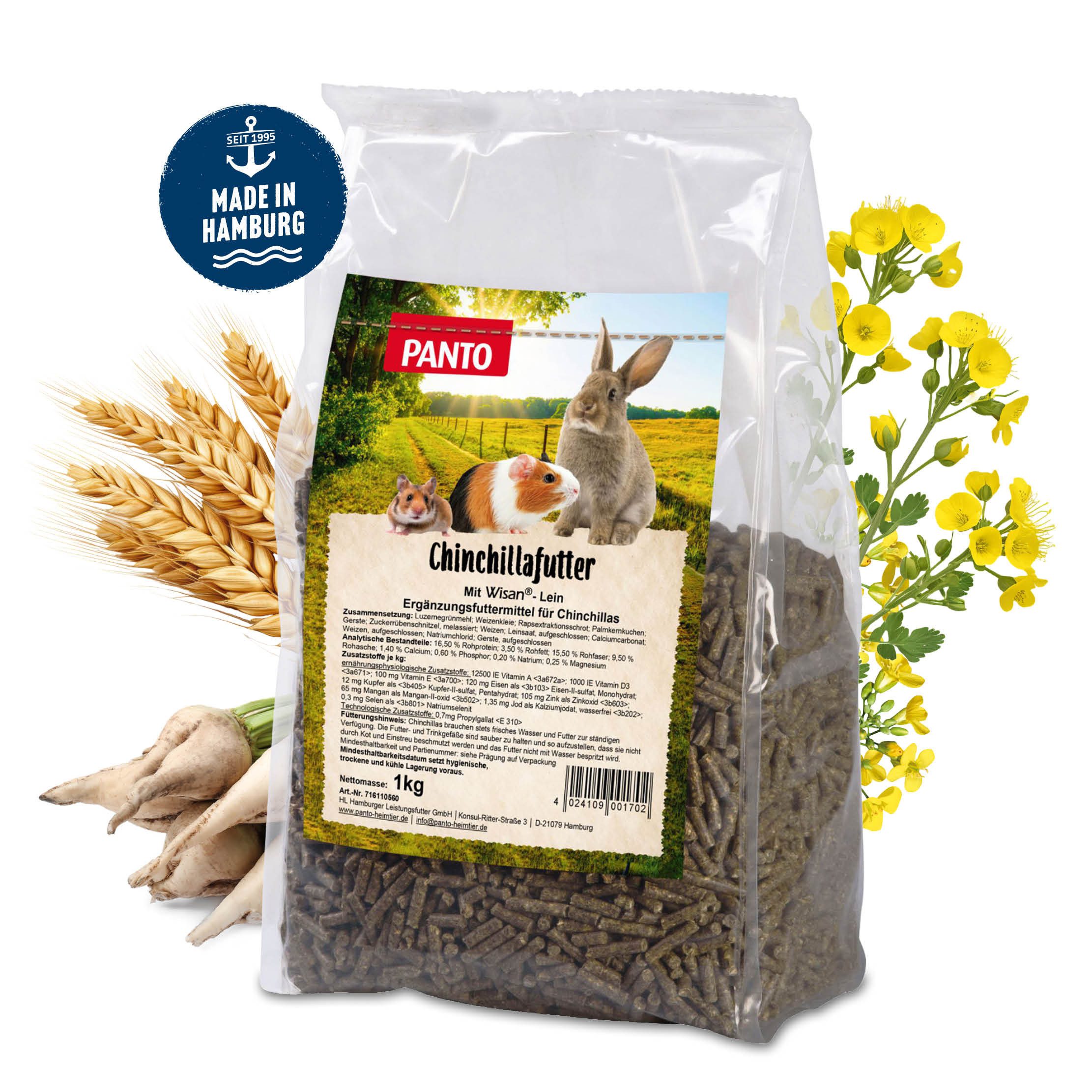 PANTO Chinchillafutter 1kg, Chinchillafutter