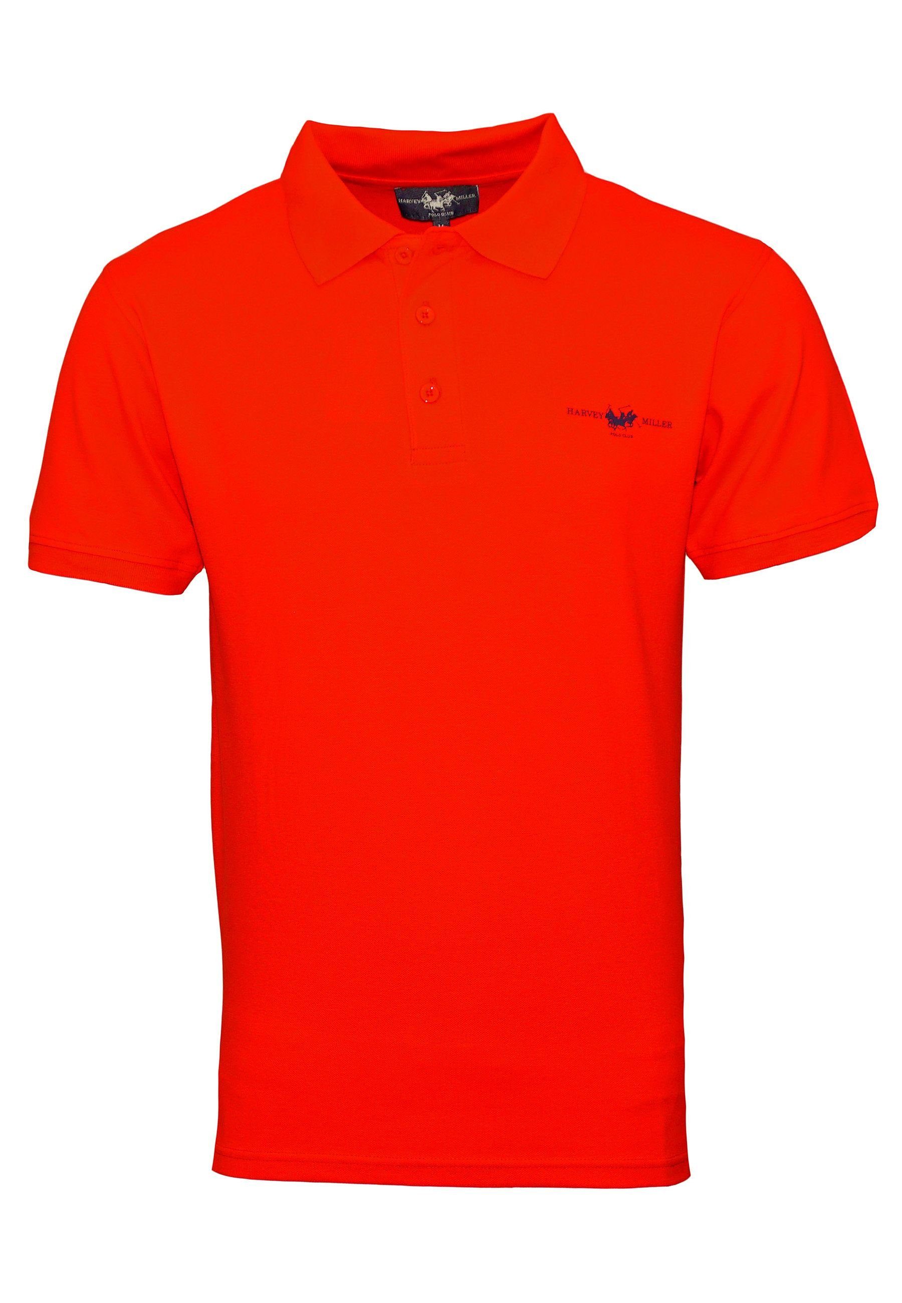 Harvey Miller Poloshirt Shirt Poloshirt rot (1-tlg) Pique