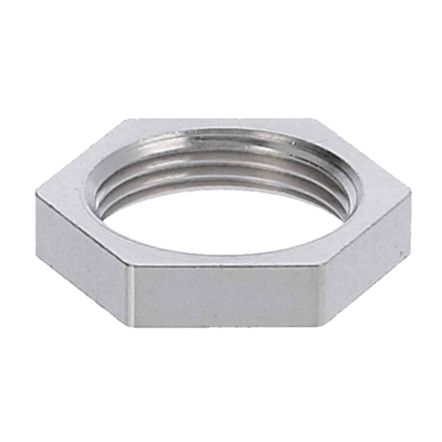 Binder Sensor Titel:Gegenmutter M8x0,5 GMS-M8 Sechskant Messing (CuZn) vernickelt F