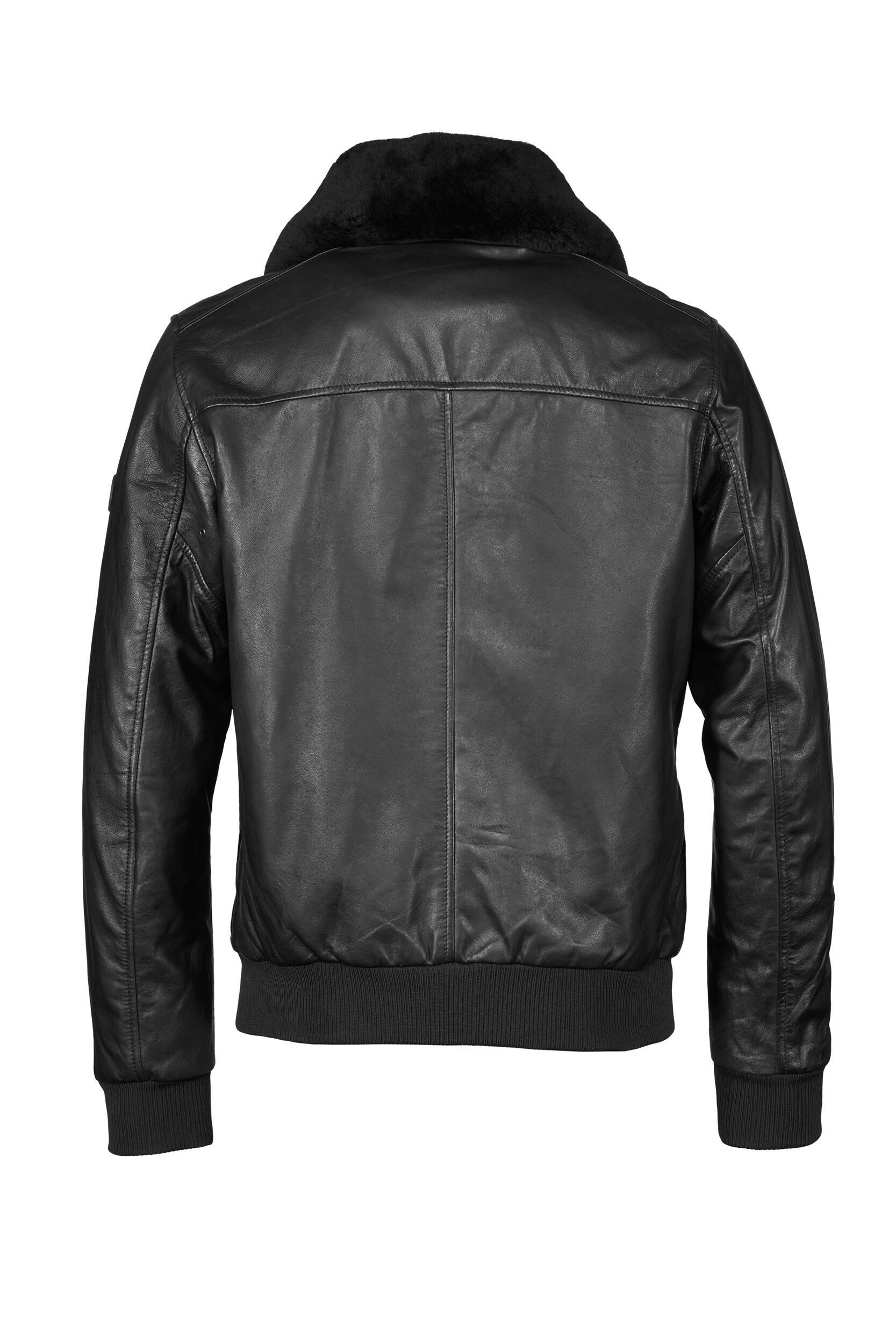 bugatti Lederjacke BUSANTO (1-St) mit Klappentaschen und Druckknöpfen günstig online kaufen