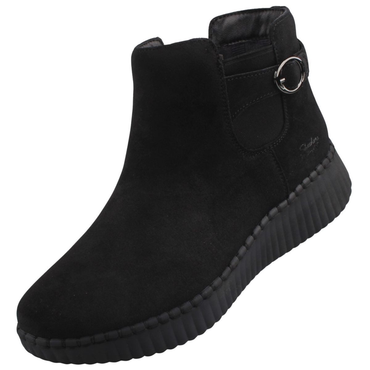 Skechers 168197-BBK Stiefelette Chelsea-Boot mit komfortablem Slip-ins-Einstieg