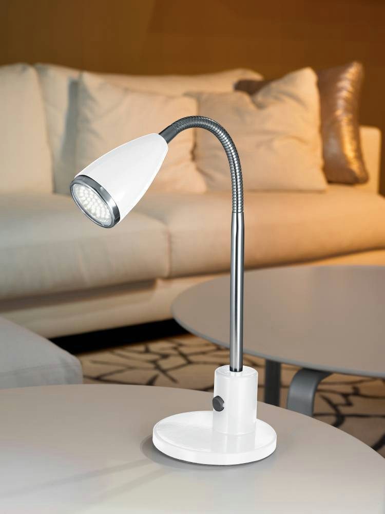 EGLO Tischleuchte FOX Tischlampe weiß, chrom, günstig online kaufen