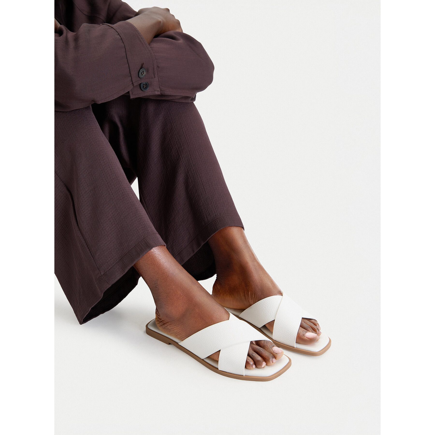 Jenny Jenny Damen-Flip-Flops, weiß Badepantolette