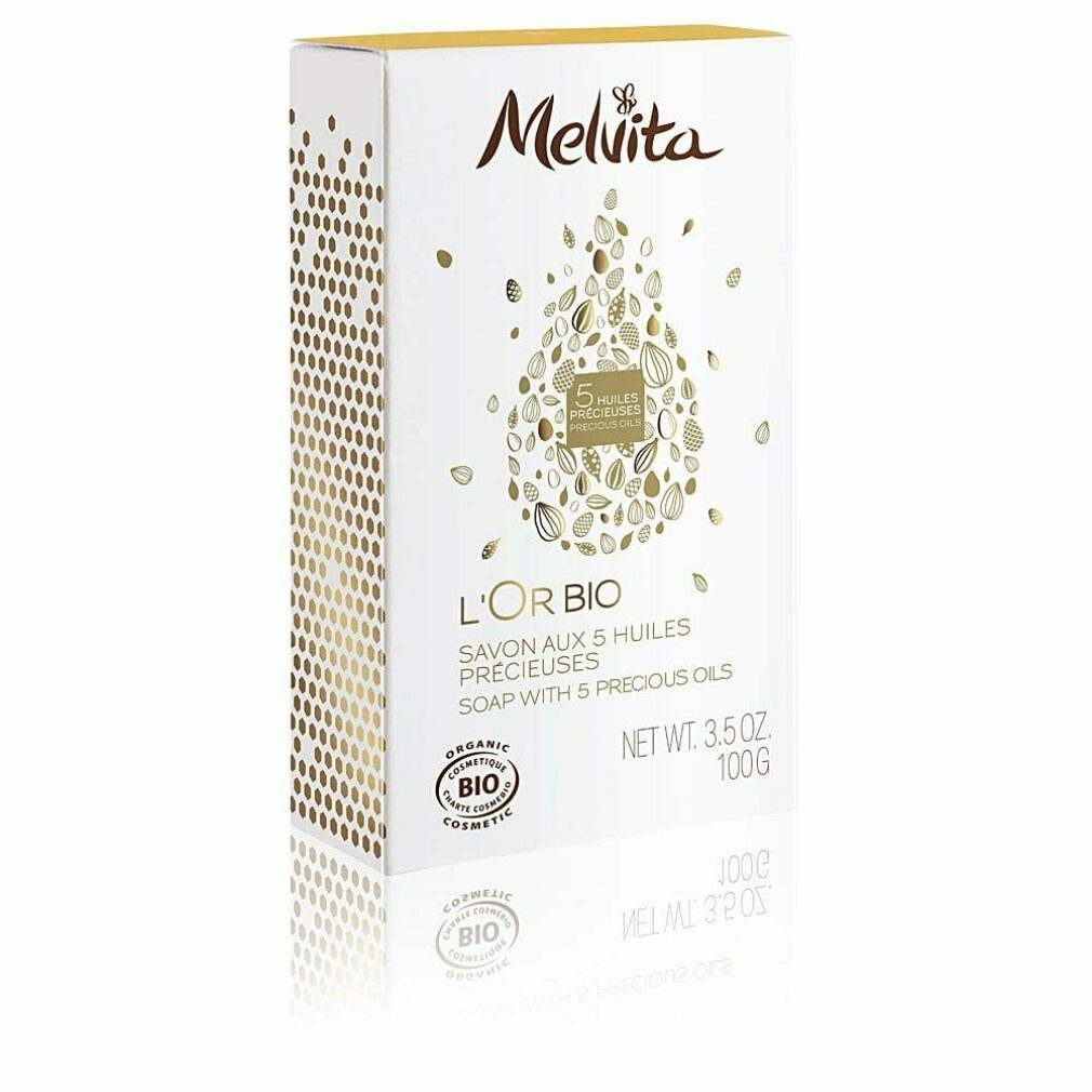 Melvita Feste Duschseife L'OR BIO savon aux 5 huiles précieuses 100 gr