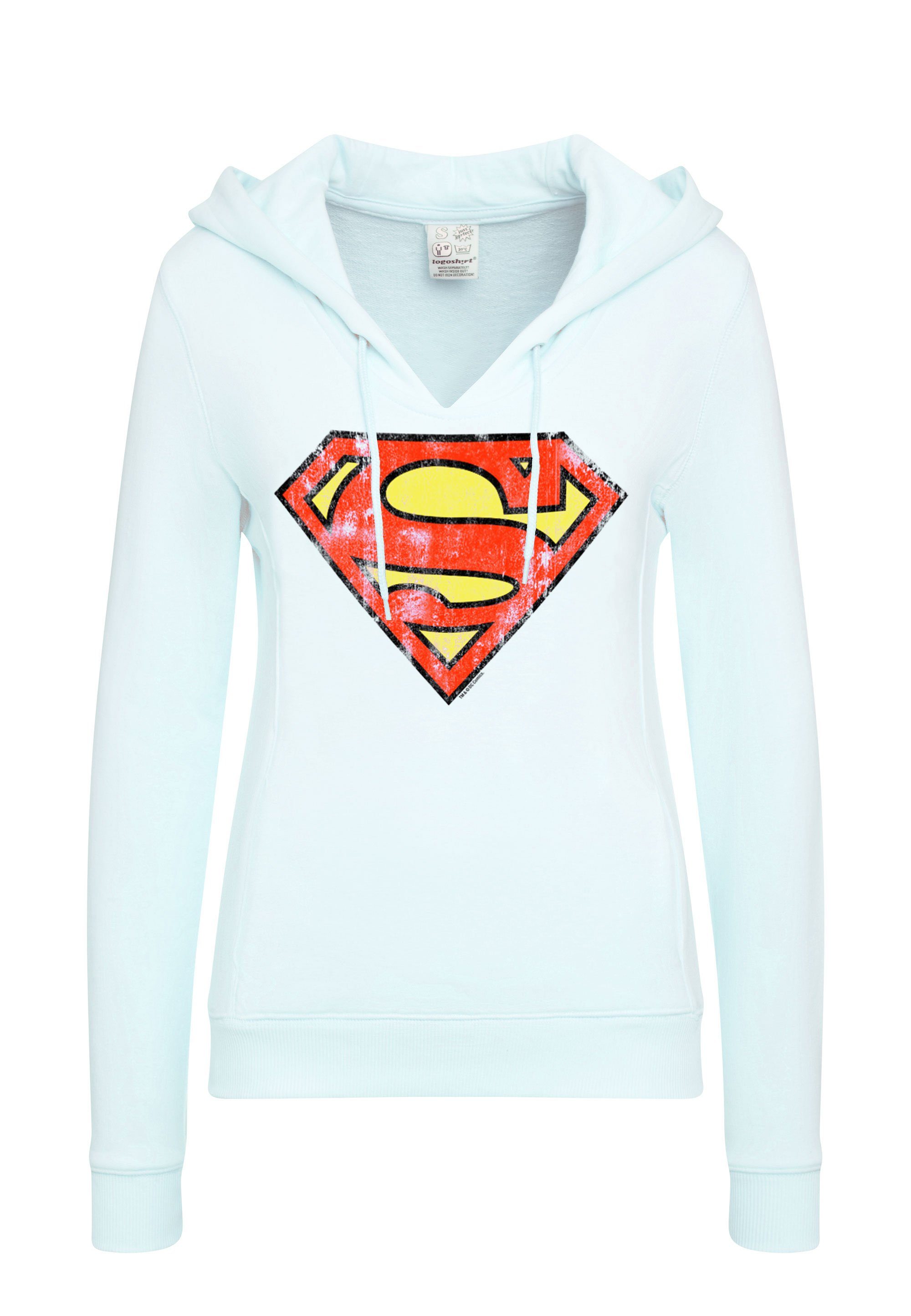 LOGOSHIRT Kapuzensweatshirt DC Comics - Superman mit lizenziertem Print