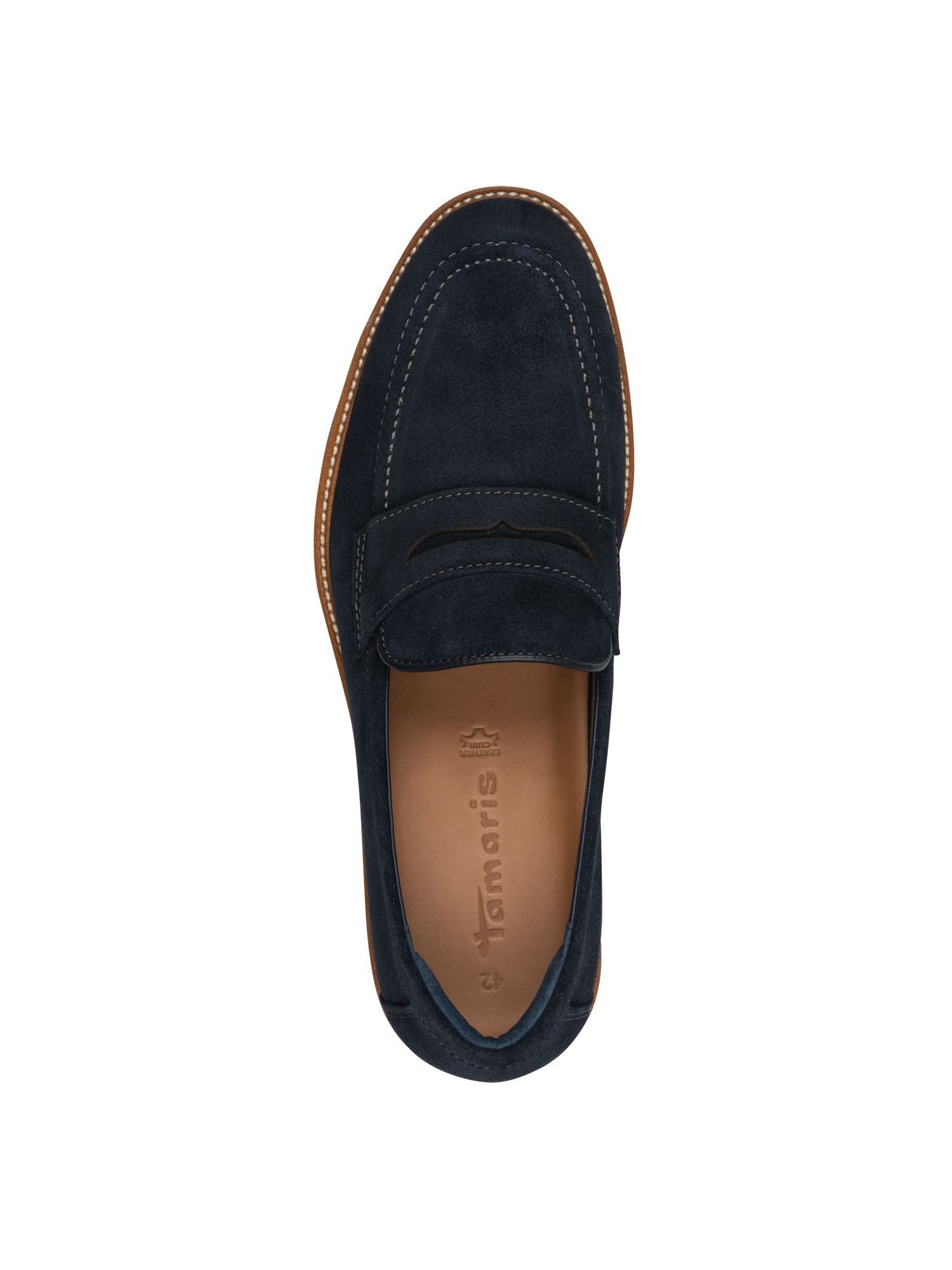 Tamaris Removable Sock aus Leder kein Absatz 1-14205-46 Slipper Removable Sock