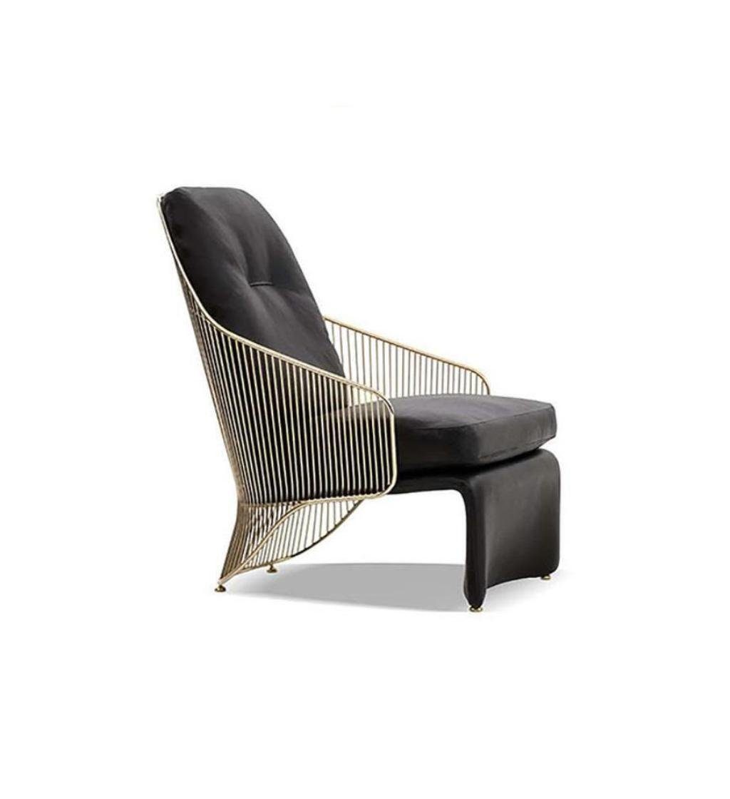 JVmoebel Sessel Made nur in Einsitzer Polster 1x Schwarzer Europa Sessel), Wohnzimmer Lounge (1-St., Designer Sessel