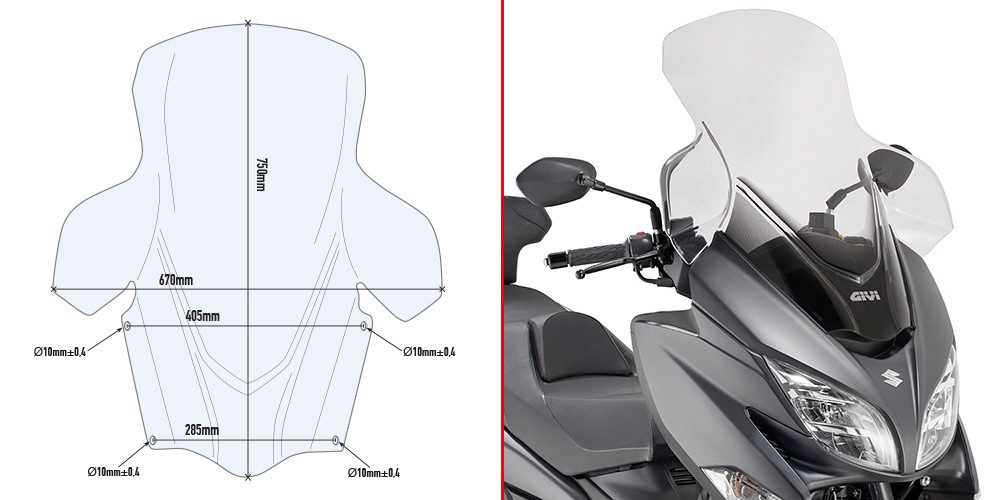 GIVI Auto-Windschutz Windschild