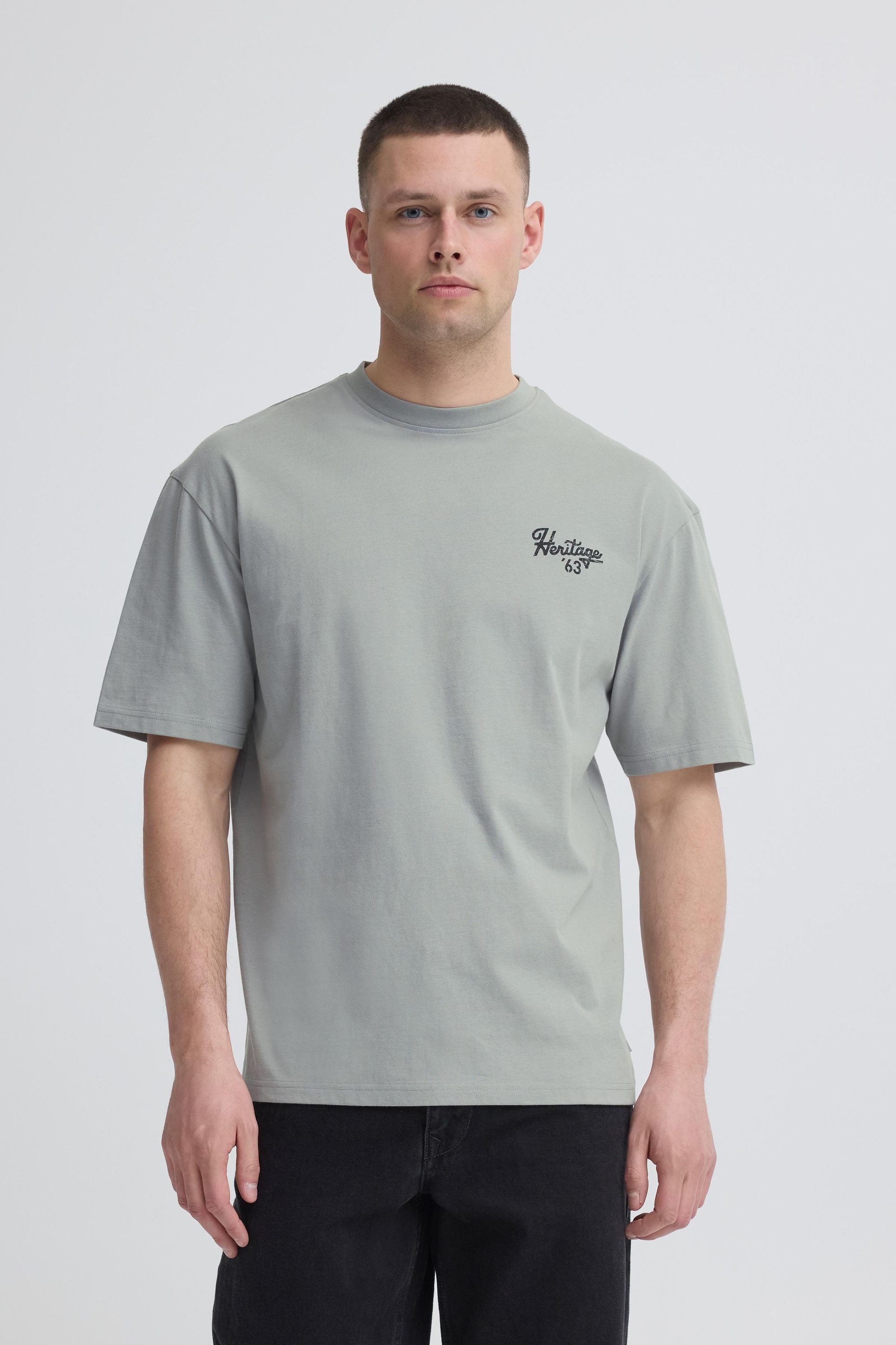 Indicode Rundhalsshirt IDBrybell Lässiges T-Shirt mit Backprint - Oversize Fit