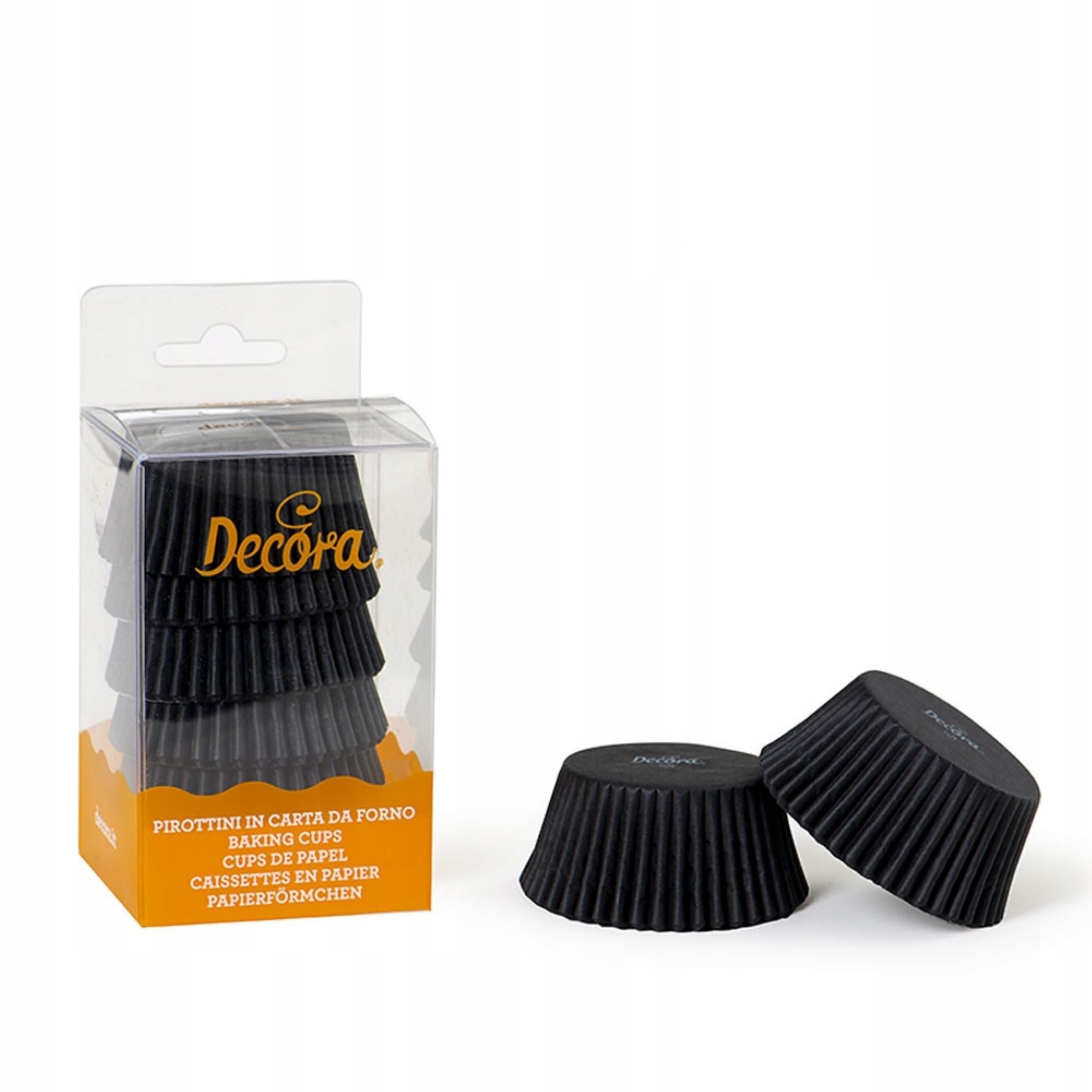 Decora Backform Schwarze Papier-Muffinformen 50x32 mm DECORA – 75 Stück