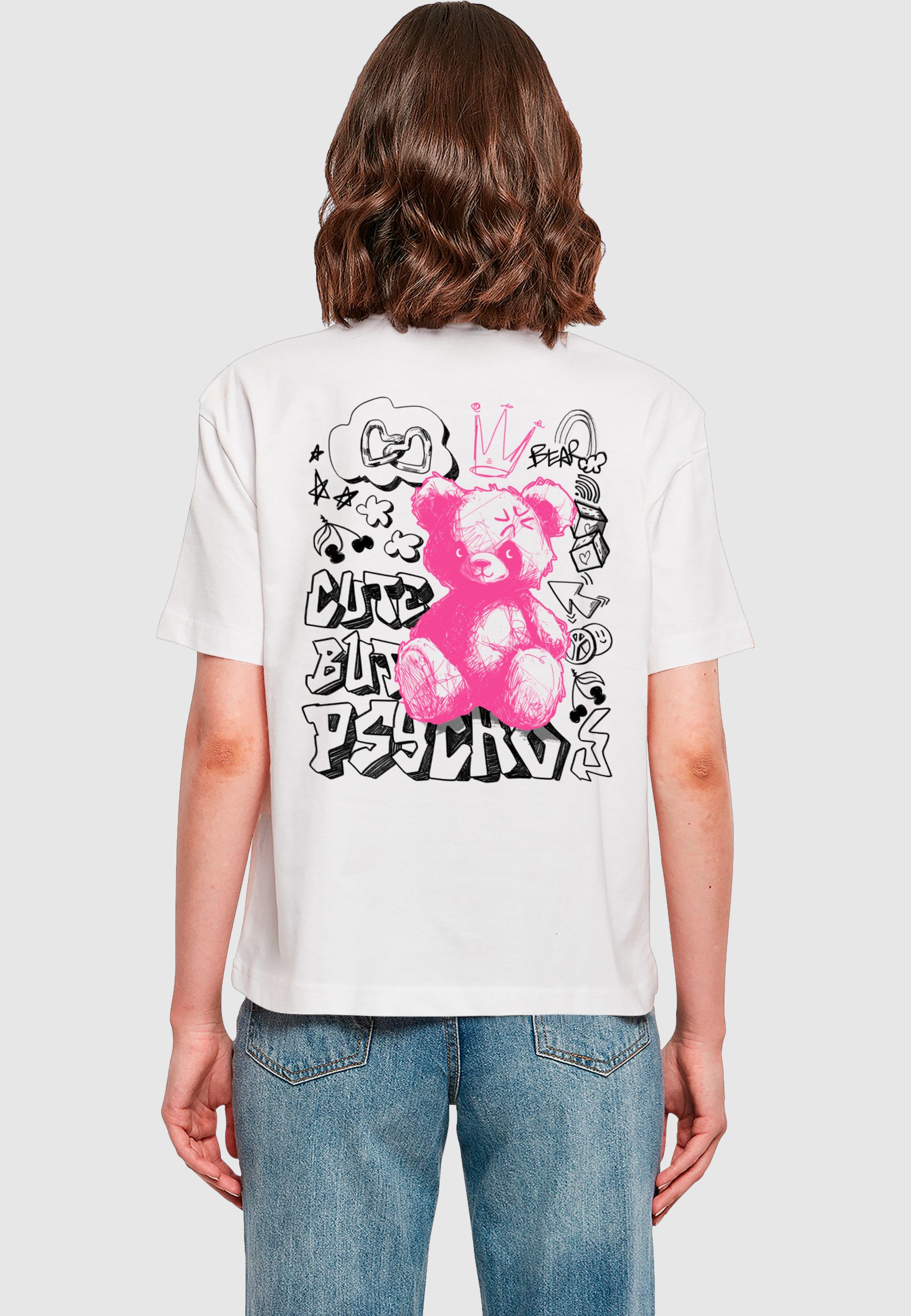 Miss Tee T-Shirt Miss Tee Damen Cute But Psycho Tee (1-tlg)