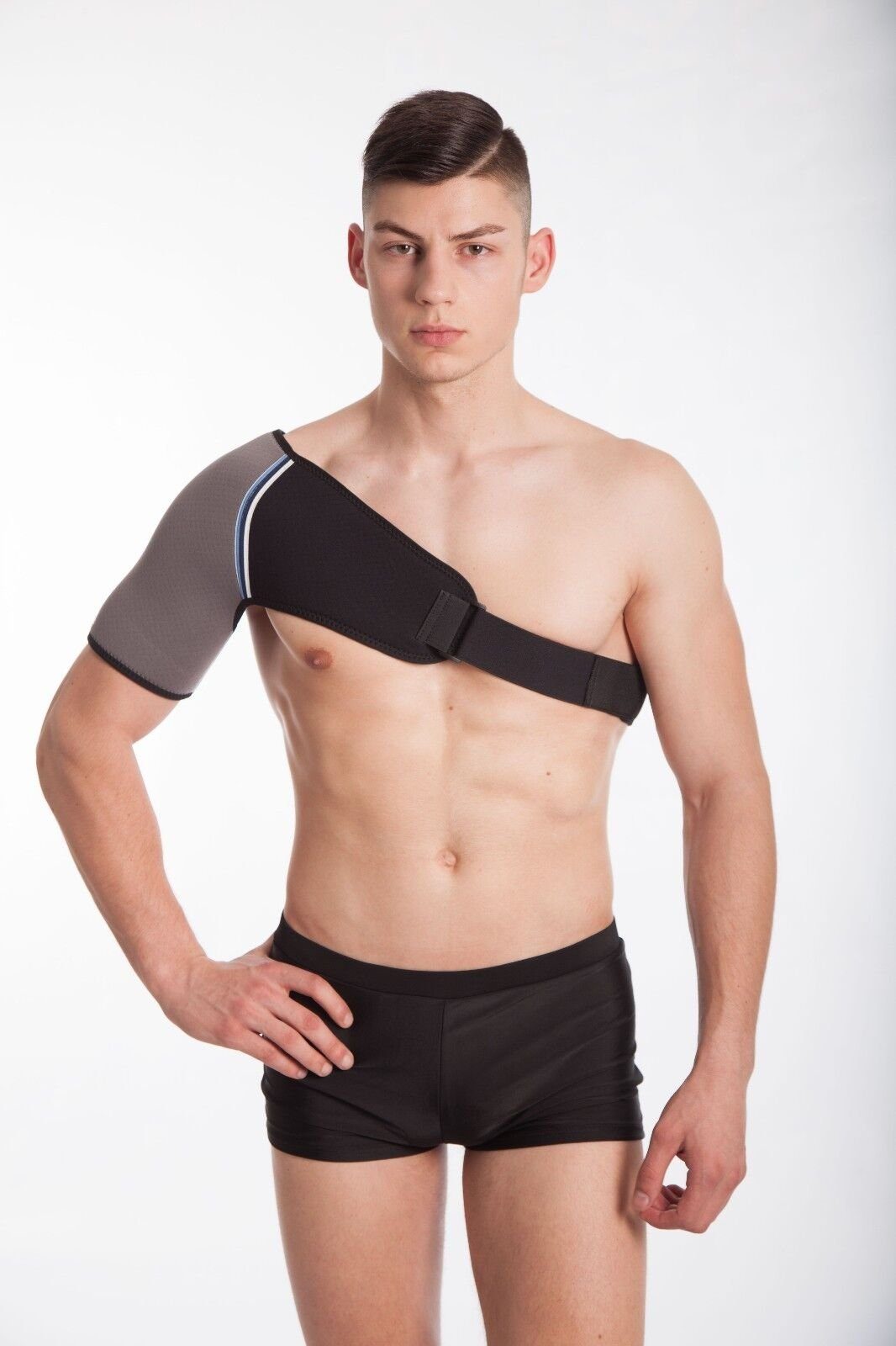 Lorey Medtec Schulterbandage Turmalin-Schulterwärmer aus Neopren mit Stützfunktion, Unisex
