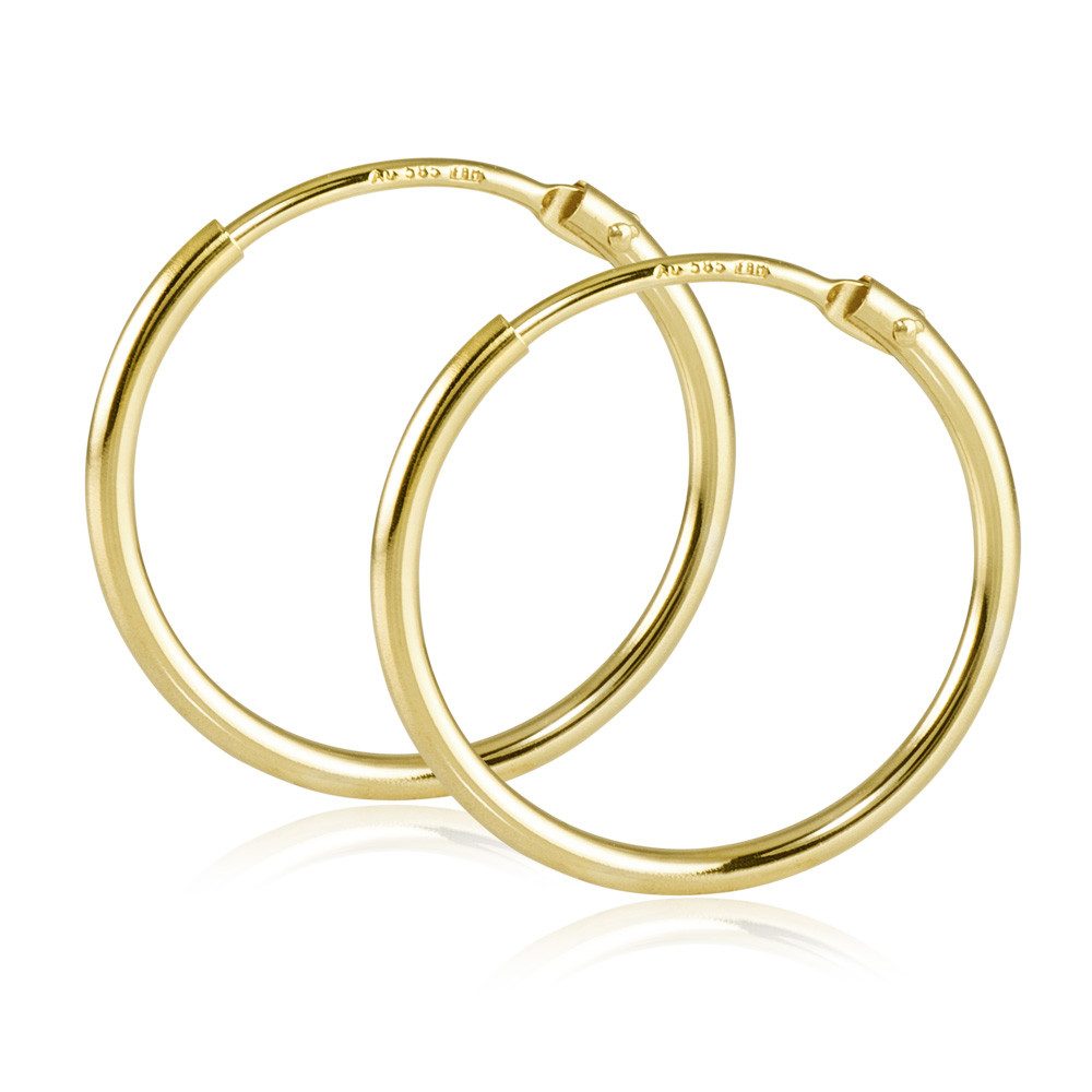 Paar Creolen Gold Ohrringe Damen Ø17,5mm GO-7