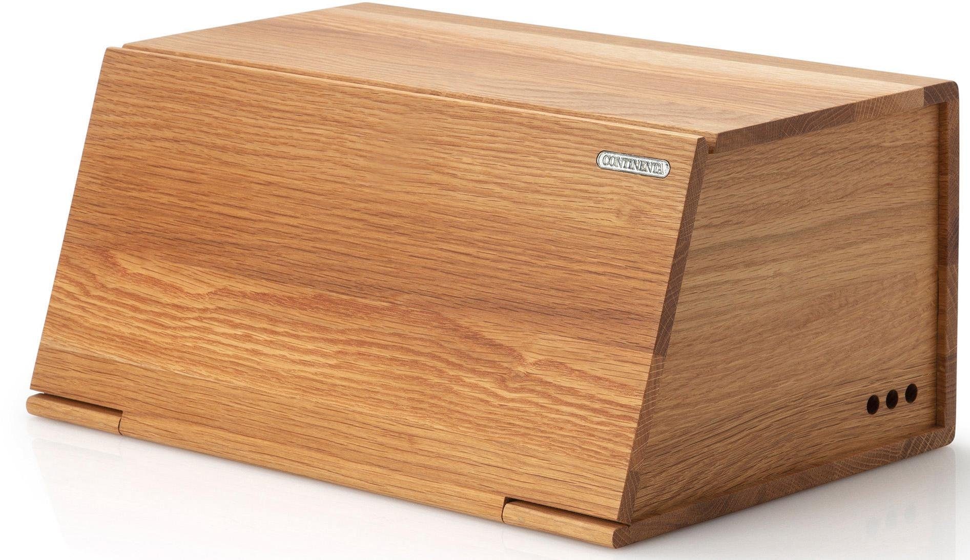 Continenta Brotkasten, Holzwerkstoff, (1-tlg), Aus Eichenholz gefertigt