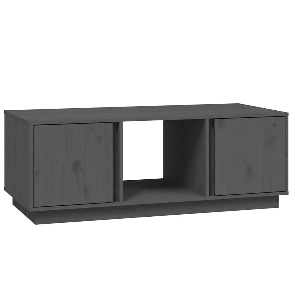 vidaXL Couchtisch Couchtisch Grau 110x50x40 cm Massivholz Kiefer (1-St)