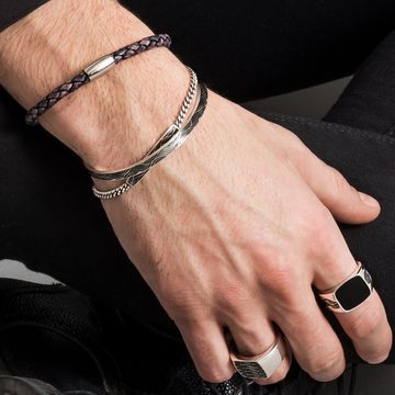 CAÏ Armband 925/- Sterling Silber oxidiert Wellen