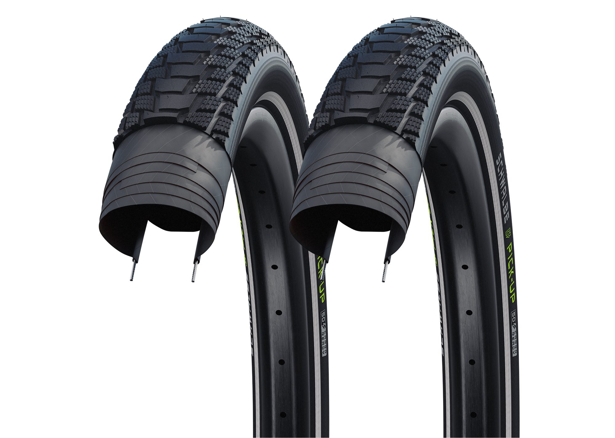Schwalbe Fahrradreifen 2x Schwalbe Pick Up 60-584 Super Defense 27.5x2.35 Fahrradreifen, (2-tlg), Drahtreifen