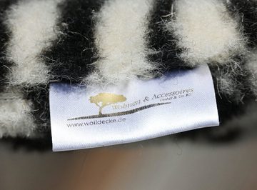 Wolldecke Doppel-Wolldecke Zebra 100% Schurwolle von Schafen der Deich- und Küstenlandschaften, Wohnen und Accessoires GmbH & Co. KG, Zebra Optik