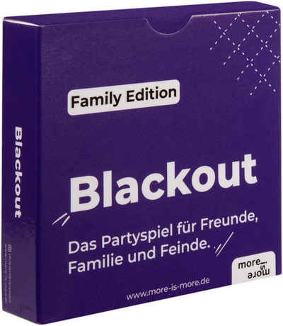 more is more Spiel, Kartenspiel Blackout Family Edition, Made in Europe