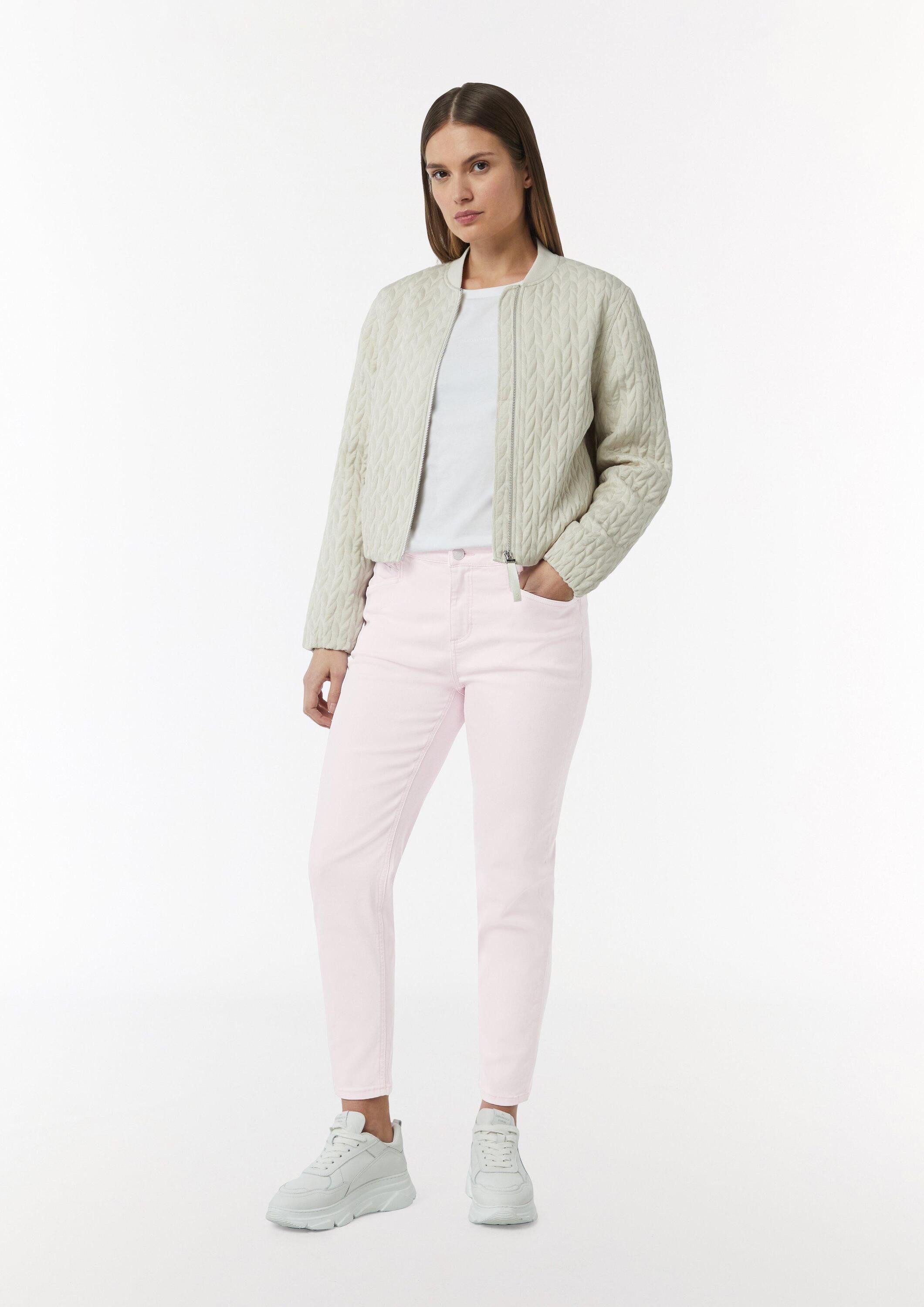 comma 7/8-Hose Hose Elastische Jeans im Slim Fit mit Garment Dye