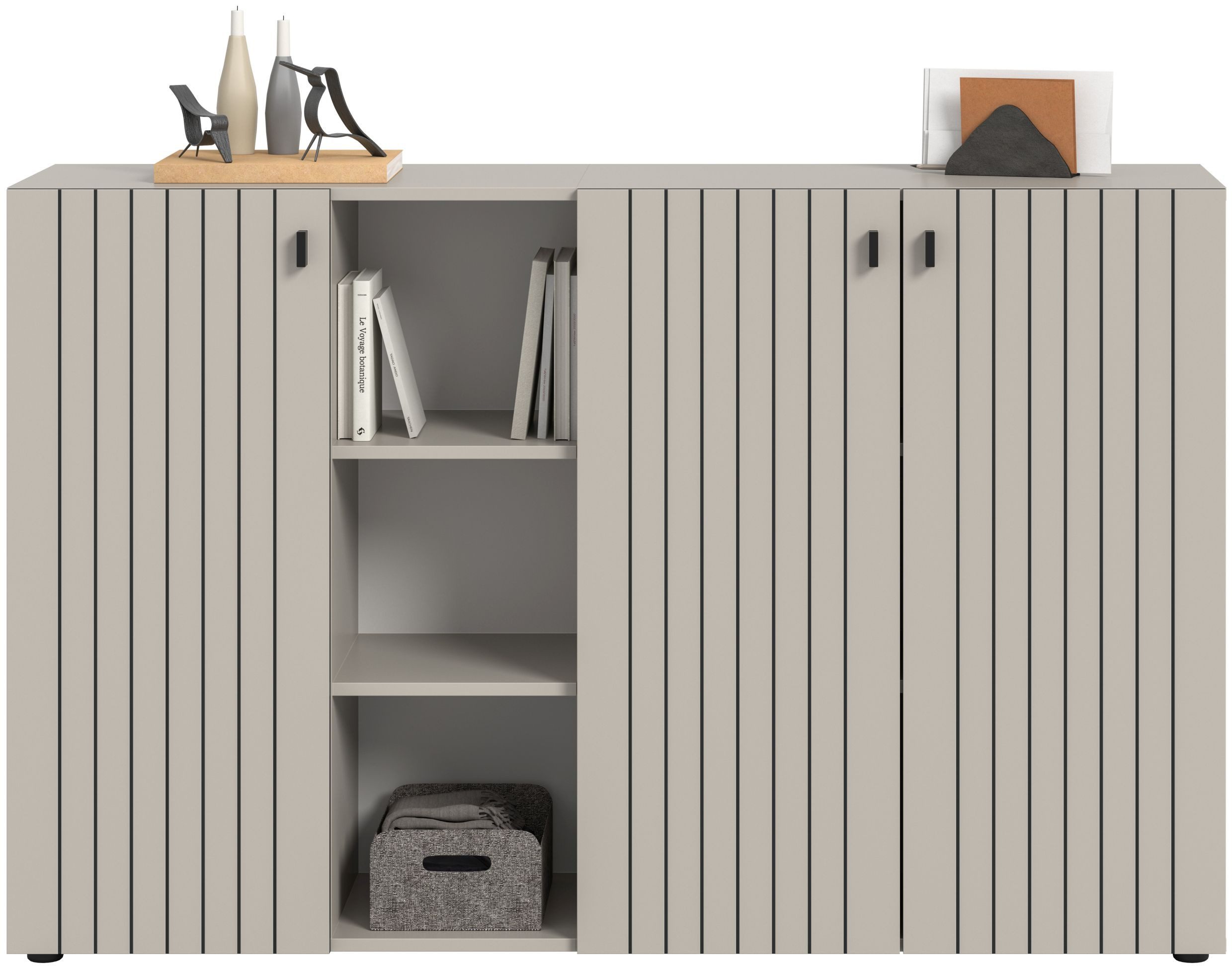xonox.home Schuhkommode, in Kaschmir Nachbildung B/H/T ca.: 150/96/37 cm