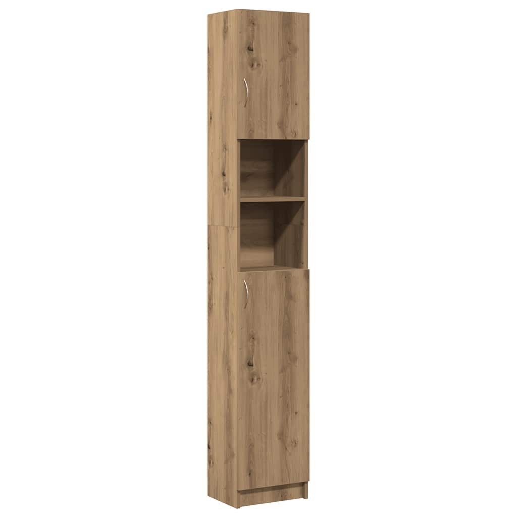 vidaXL Badezimmer-Set Badezimmerschrank Artisan Oak 32x25,5x190 cm Holzwerkstoff, (1-St)