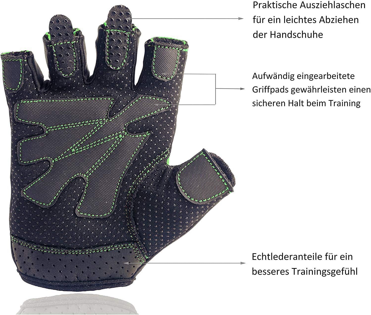 Gym & Gentle Trainingshandschuhe Fitnesshandschuhe für Damen - Schutz für Frauen beim Sport/Kraftsport