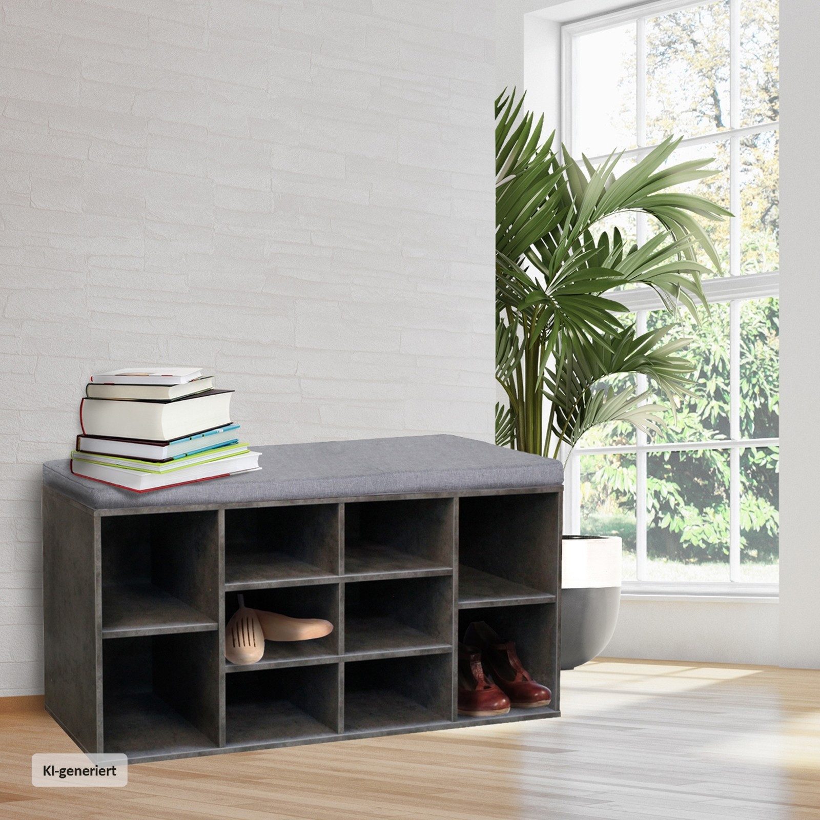 HTI-Living Schuhbank Schuhbank Katja4 (Stück, 1-St., 1 Schuhbank mit Kissenauflage), Schuhregal 10 Fächer