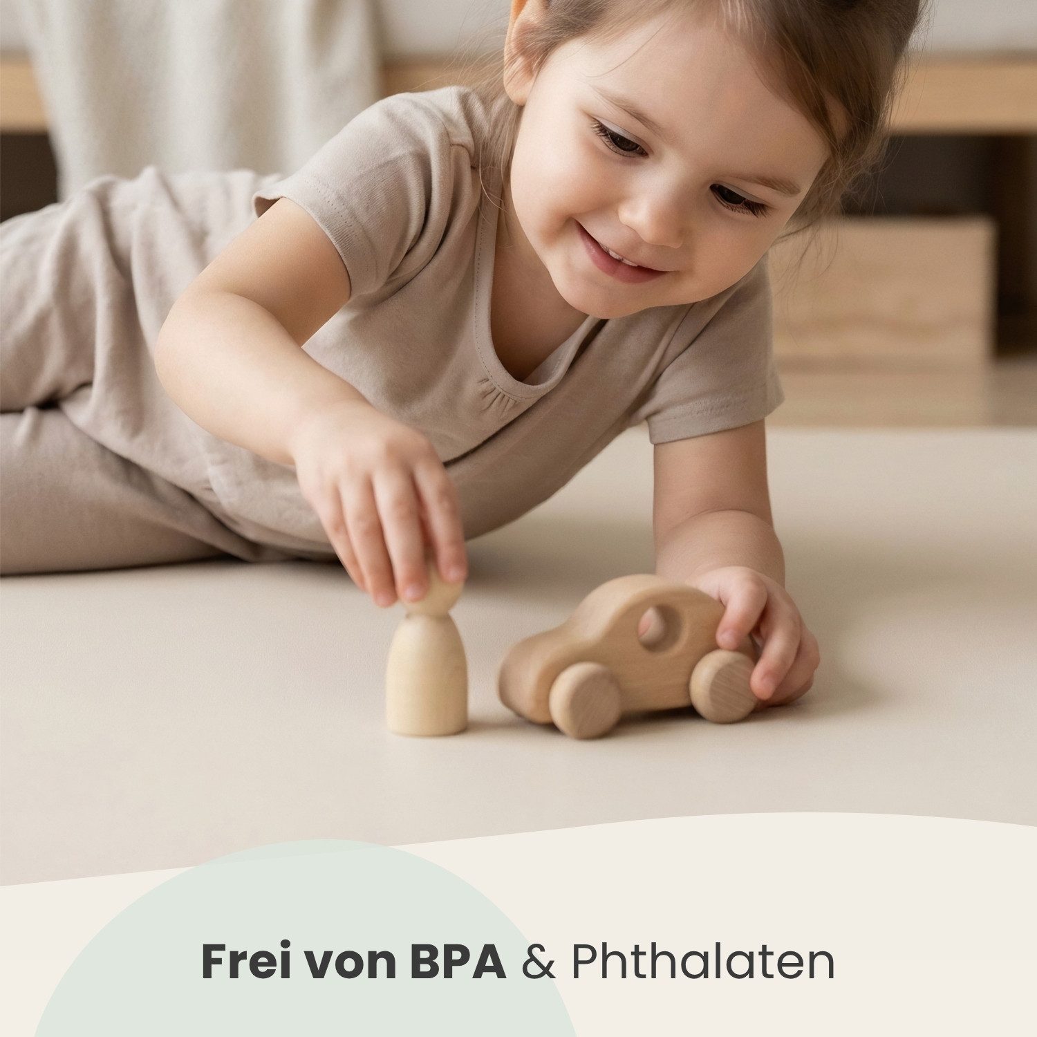 LittleTom Puzzlematte für Kinder - 9 Teile Spielmatte 30x30 cm - TÜV Geprüfte Krabbelmatte, (9-tlg), Spielunterlage für Drinnen und Draußen - Kinderzimmer Puzzleteppich
