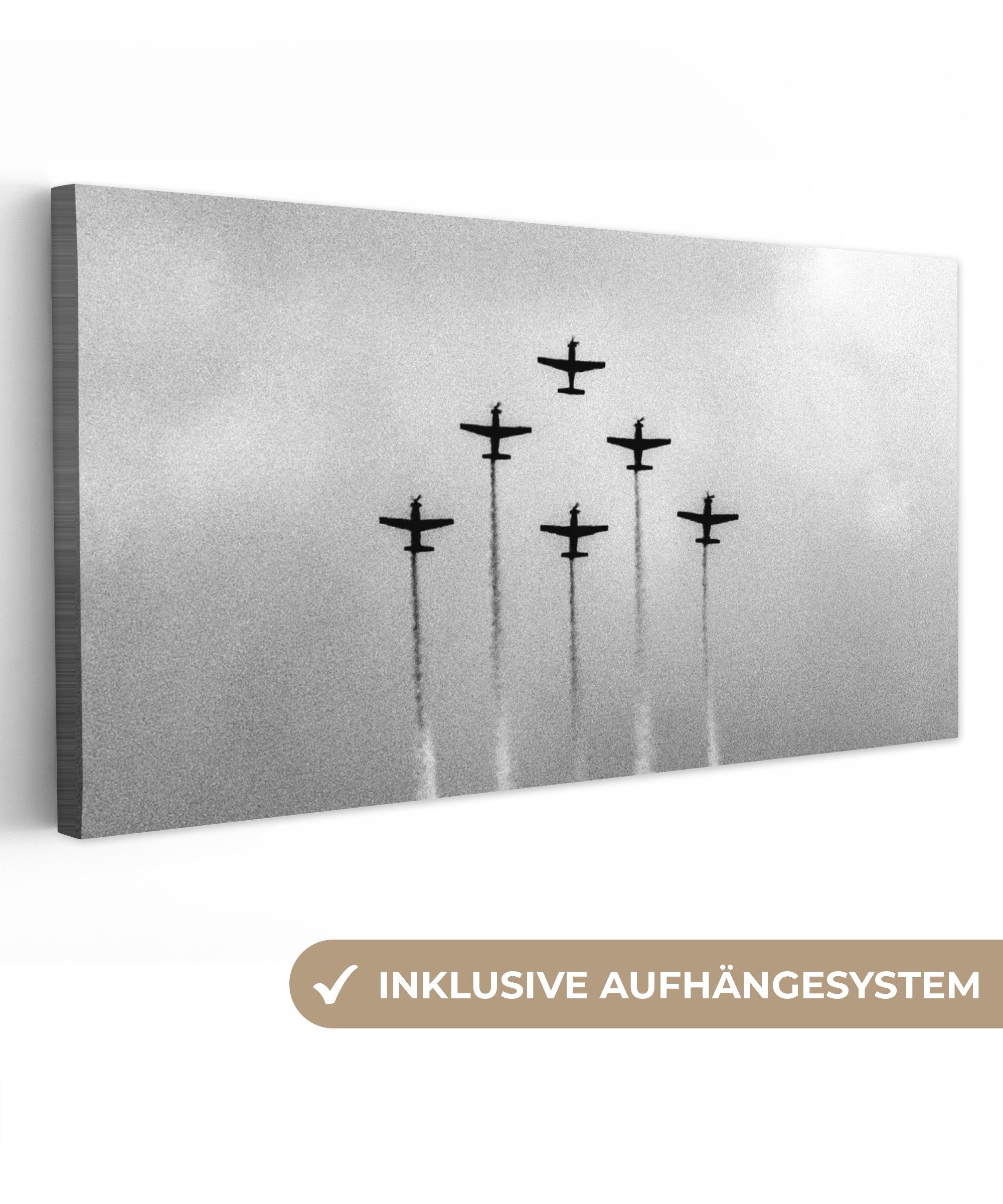 OneMillionCanvasses® Leinwandbild Panorama Vintage - Flugzeug günstig online kaufen