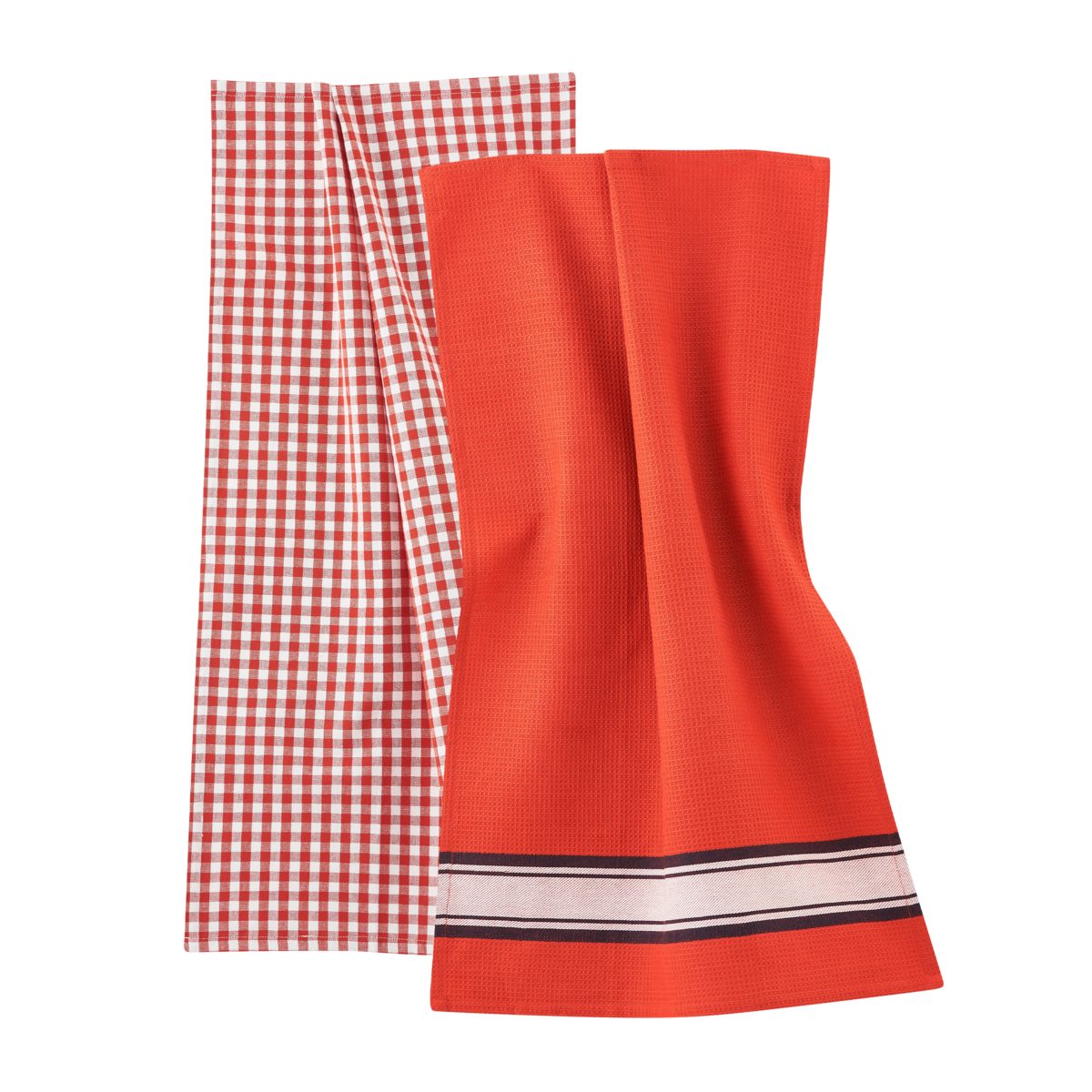 LIVING CRAFTS Geschirrtuch DELHI, 2er Pack, GOTS zertifiziert