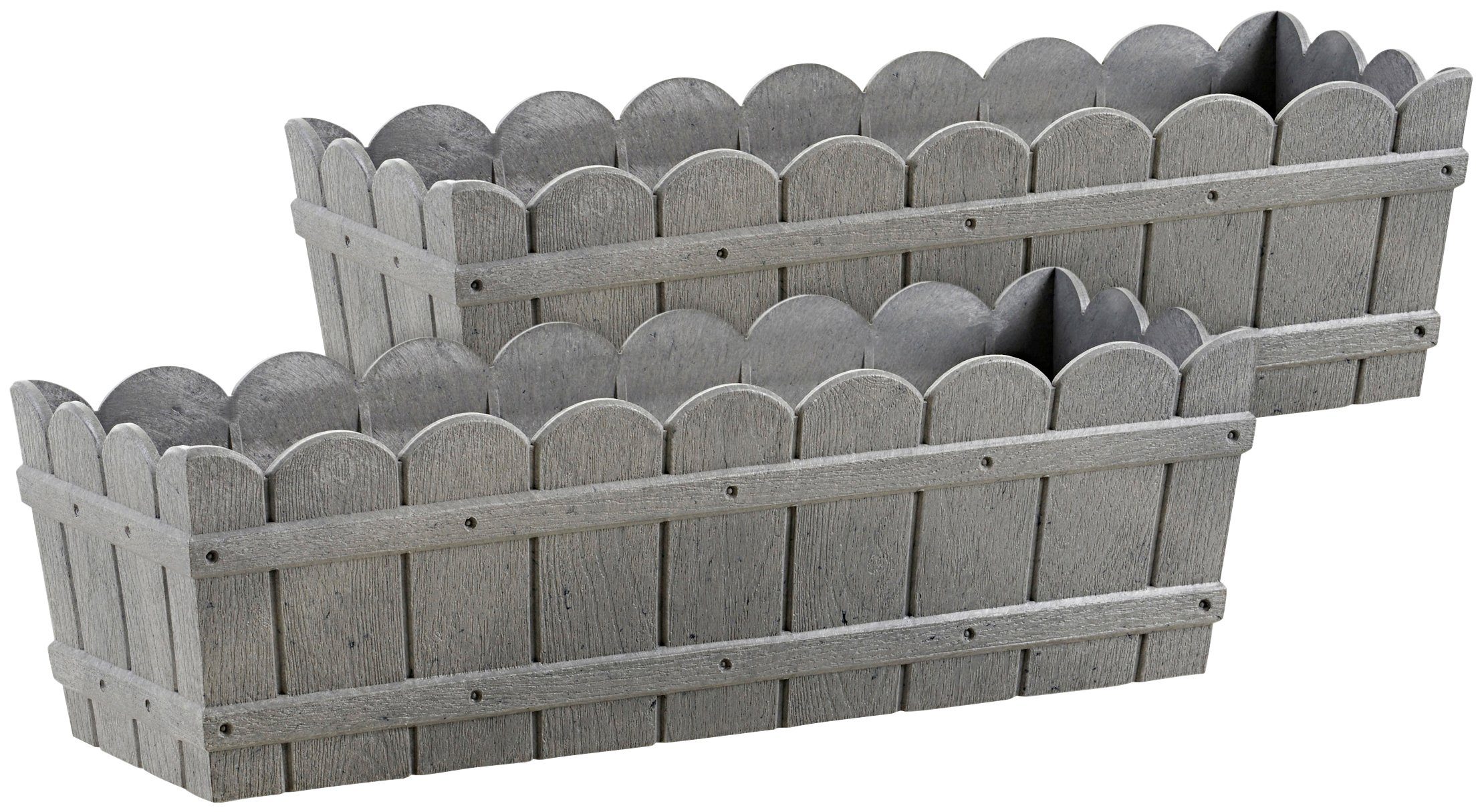 Emsa Blumenkasten »COUNTRY«, 2erSet, BxTxH 50x17,5x15,5 cm, grau