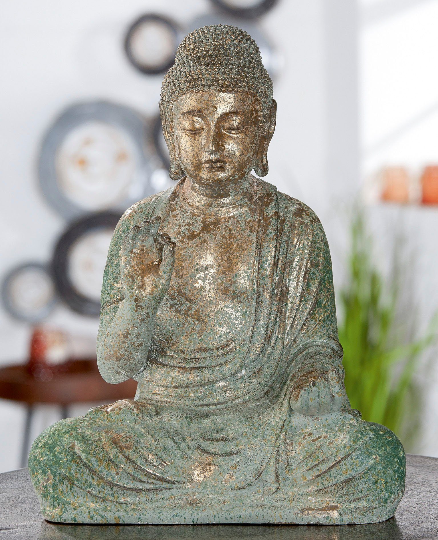 St), x H.38cm (1 Buddha x Maße: B.29cm Buddhafigur Bodhi GILDE