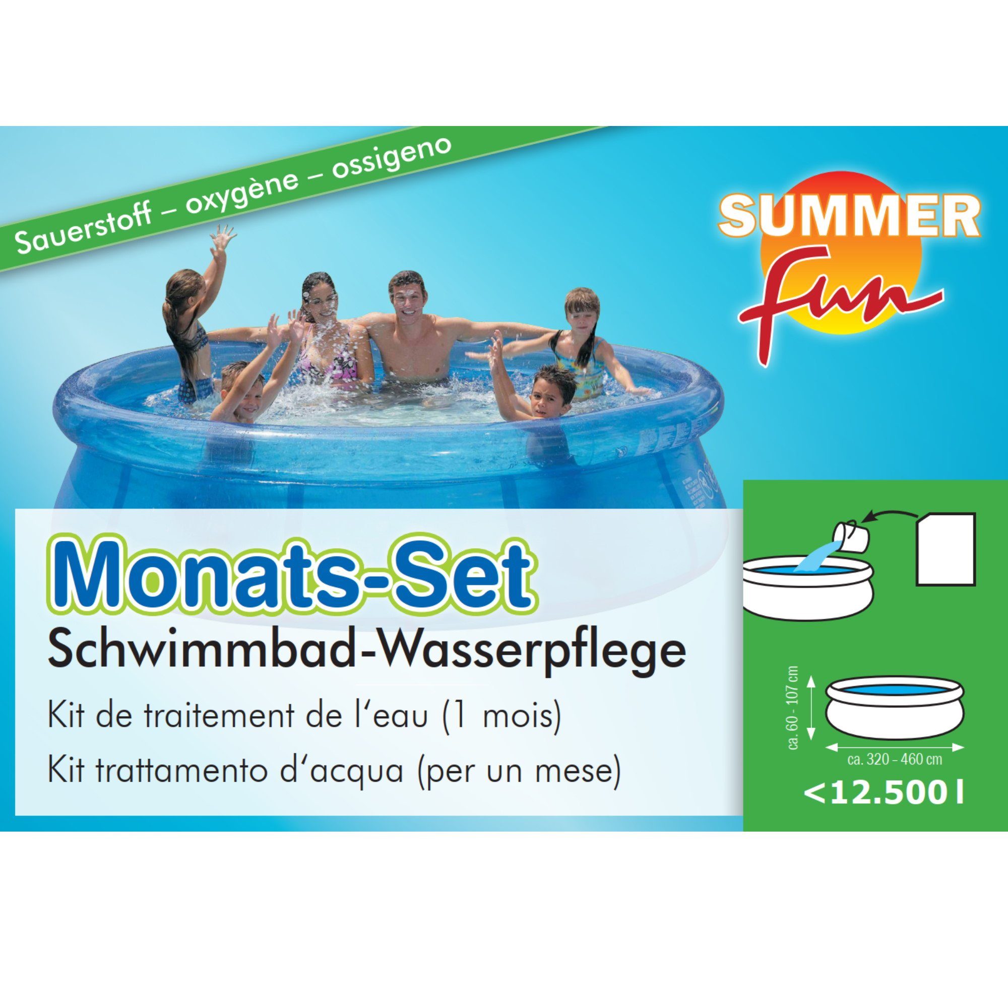 SUMMER FUN Poolpflege Monats-Set Sauerstoff - Schwimmbad-Wasserpflege -