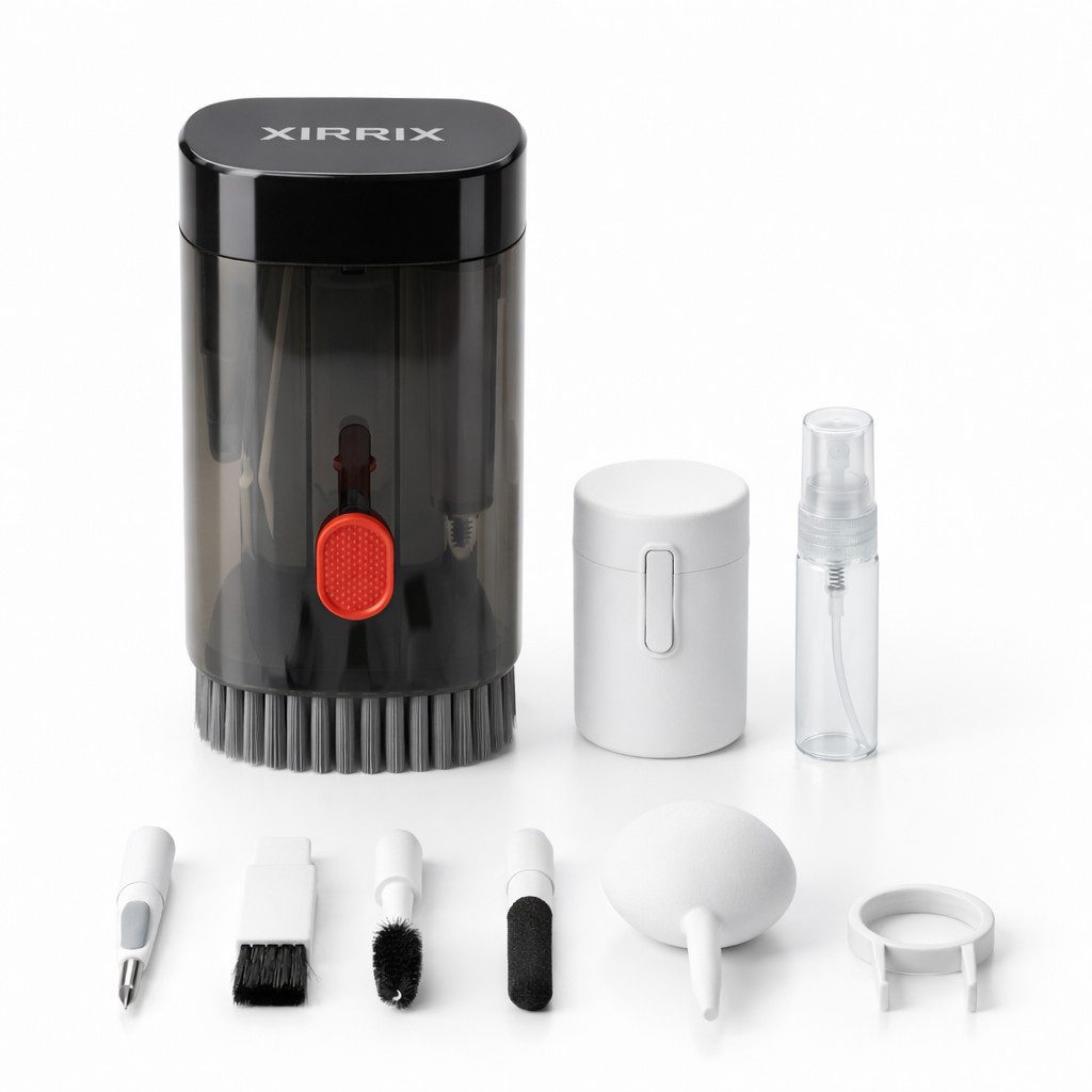 XiRRiX Reinigungs-Set 21-teiliges Cleaning Kit + 5-teiliges Reise-Set - Reinigungsset, für Earbuds Kopfhörer, Smartphone, Laptop, & Kamera Reinigung