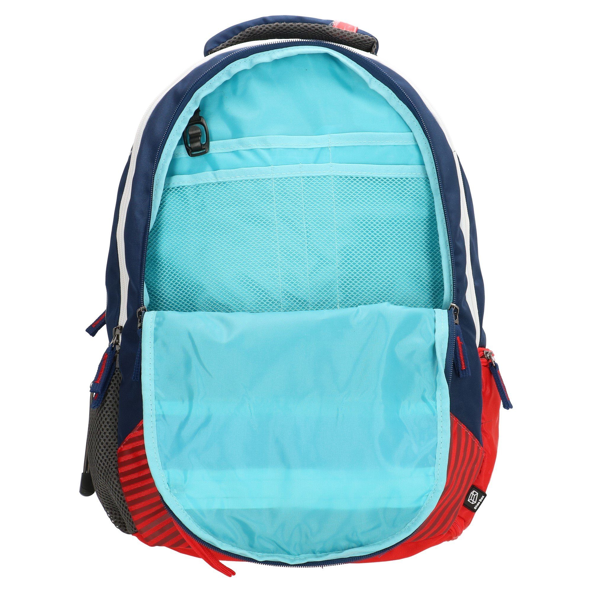 Businesstasche Notebookrucksack HTI-Living Rucksack Blau-Rot, Laptoptasche Rucksack