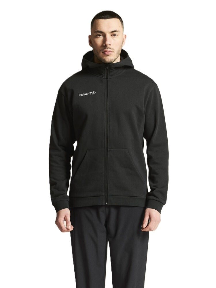 Craft Kapuzenpullover Community 2.0 Logo Full Zip Hoodie (Baumwolle/Polyester) schwarz