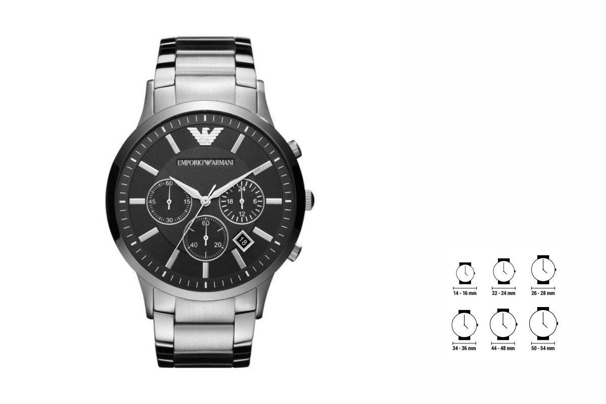 Giorgio Armani Quarzuhr »Armani Herrenuhr AR2460 Ø 46 mm Armbanduhr Uhr  Metall Gliederarmband« online kaufen | OTTO