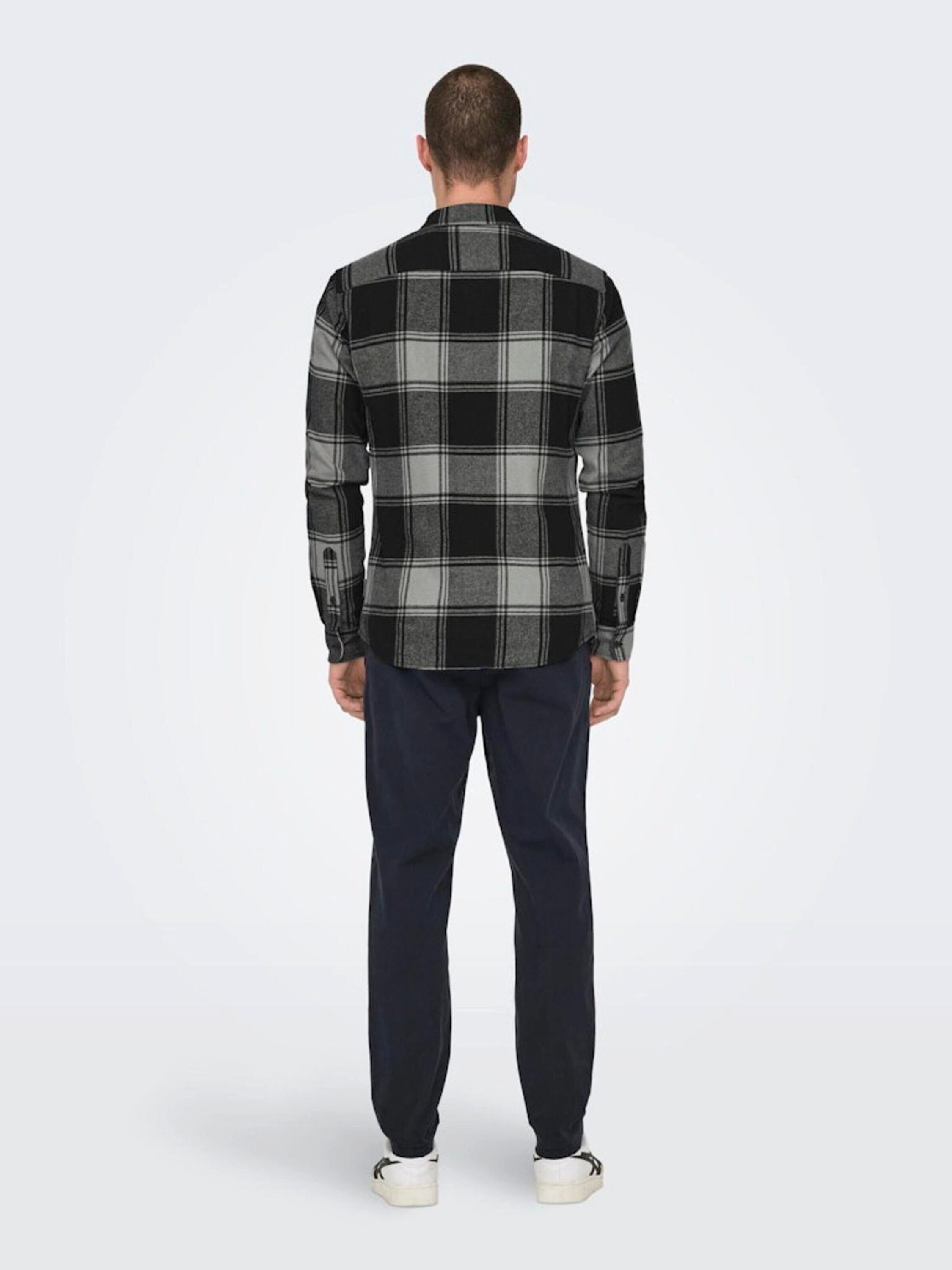 ONLY & SONS Langarmhemd Freizeit Karohemd günstig online kaufen
