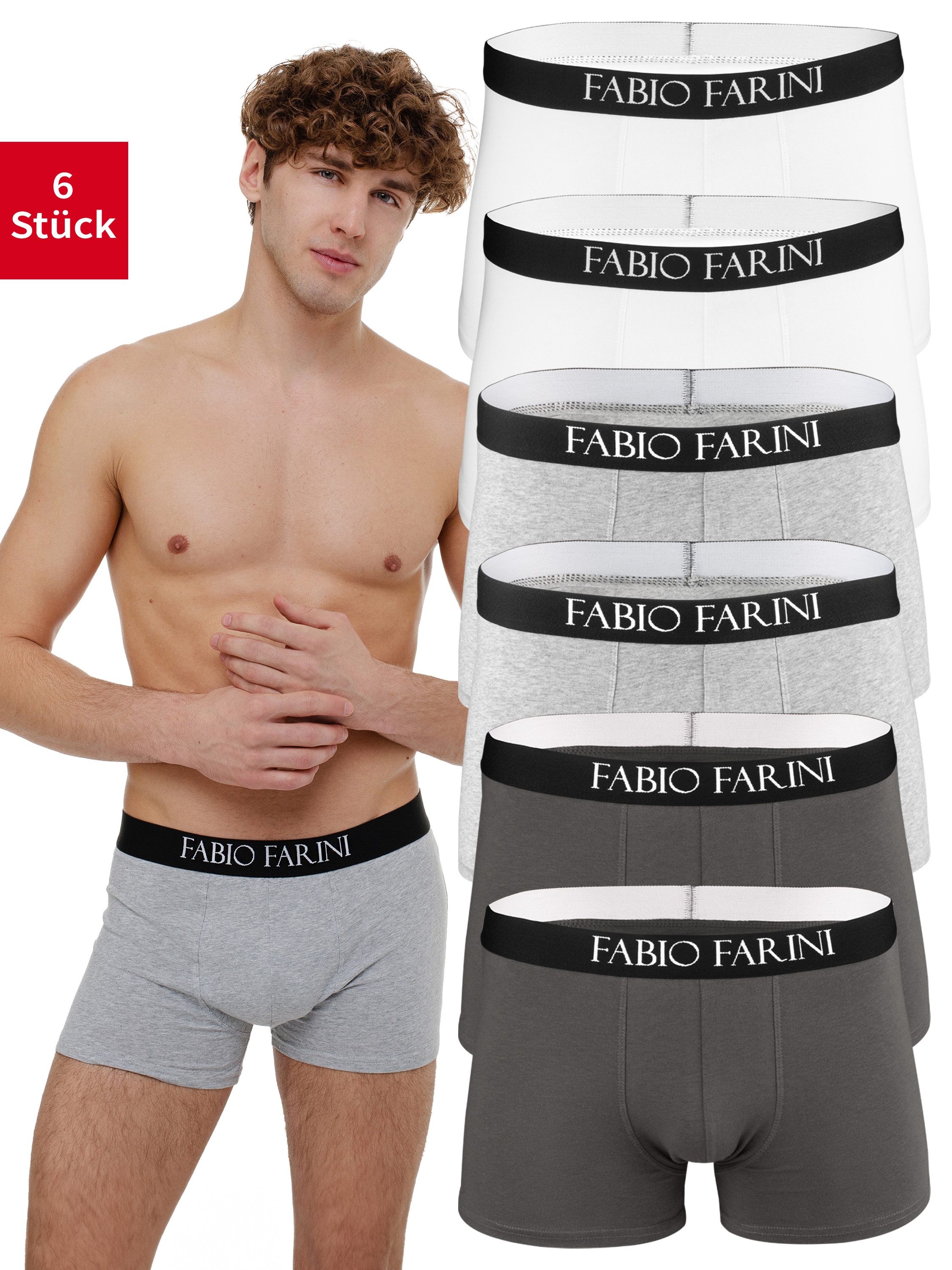 Fabio Farini Boxershorts Herren Boxer Unterhosen günstig online kaufen