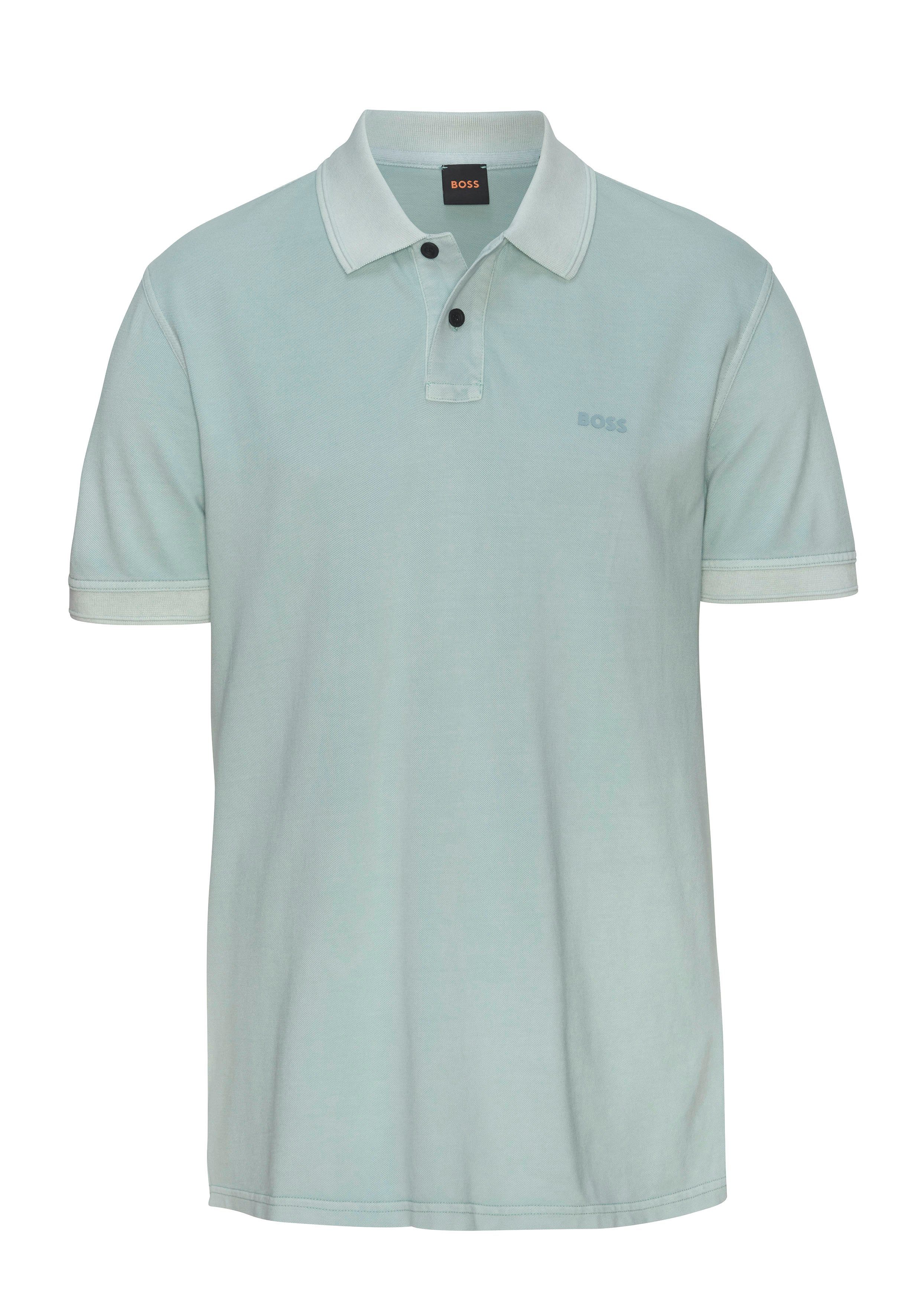 BOSS ORANGE Poloshirt Prime mit Knopfleiste 446_Turquoise/Aqua