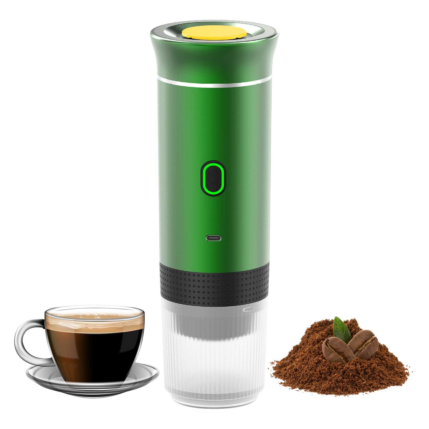 Refttenw Reisekaffeemaschine, für Kleinen und Großen Kapseln und Gemahlenem Kaffee