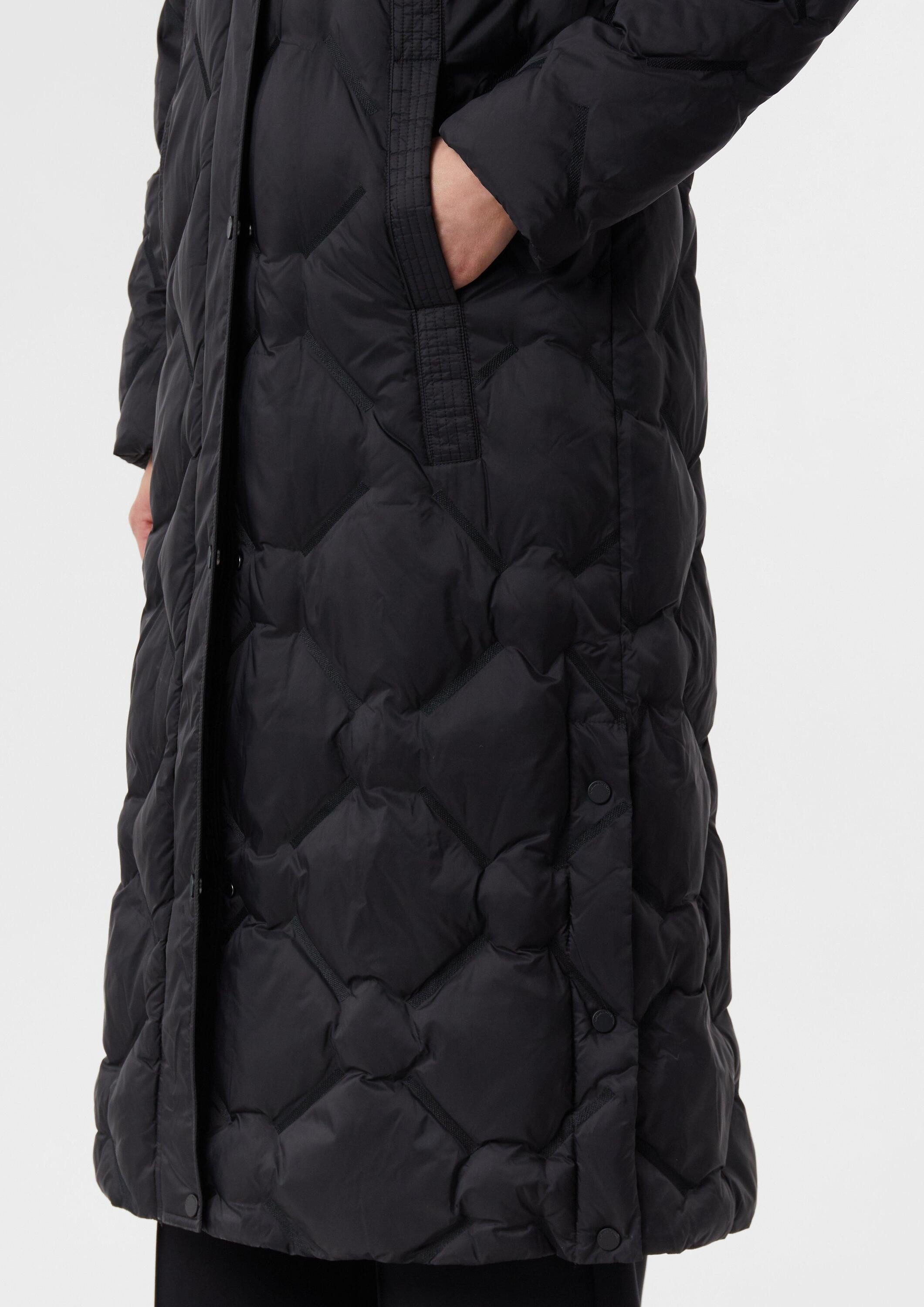 comma Wintermantel Outdoor-Mantel Langer Steppmantel mit Rucksack-Trägern